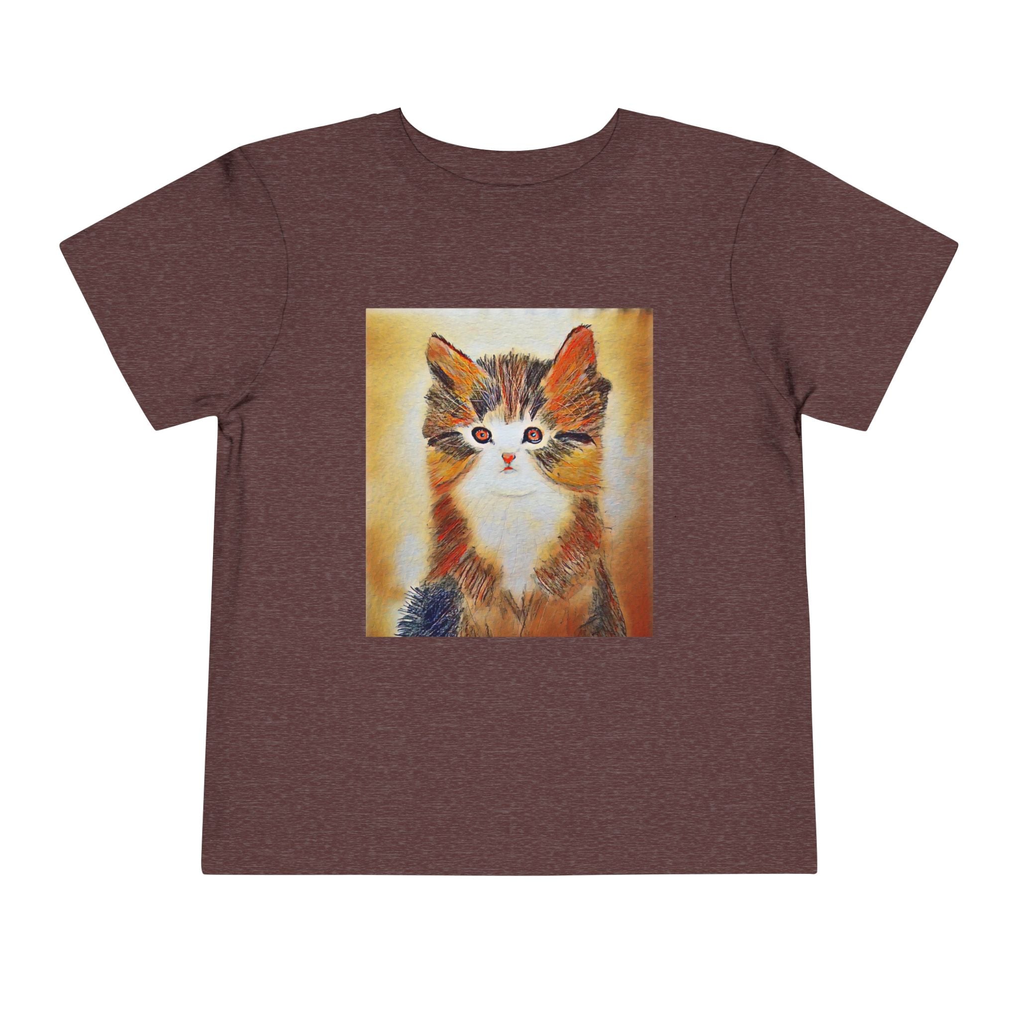 Adorable Watercolor Kitten Toddler Tee