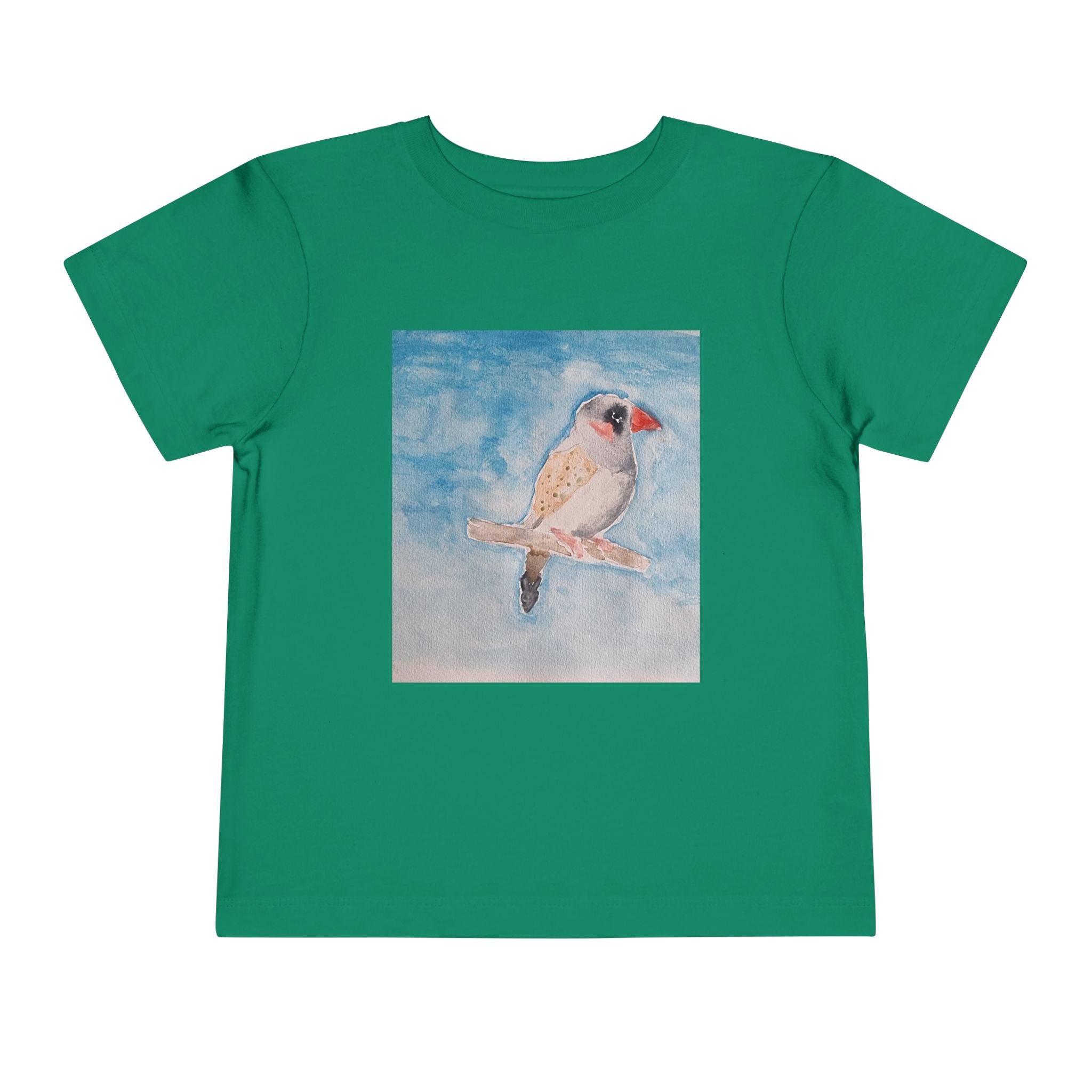 Zebra Finch Watercolor Toddler Tee