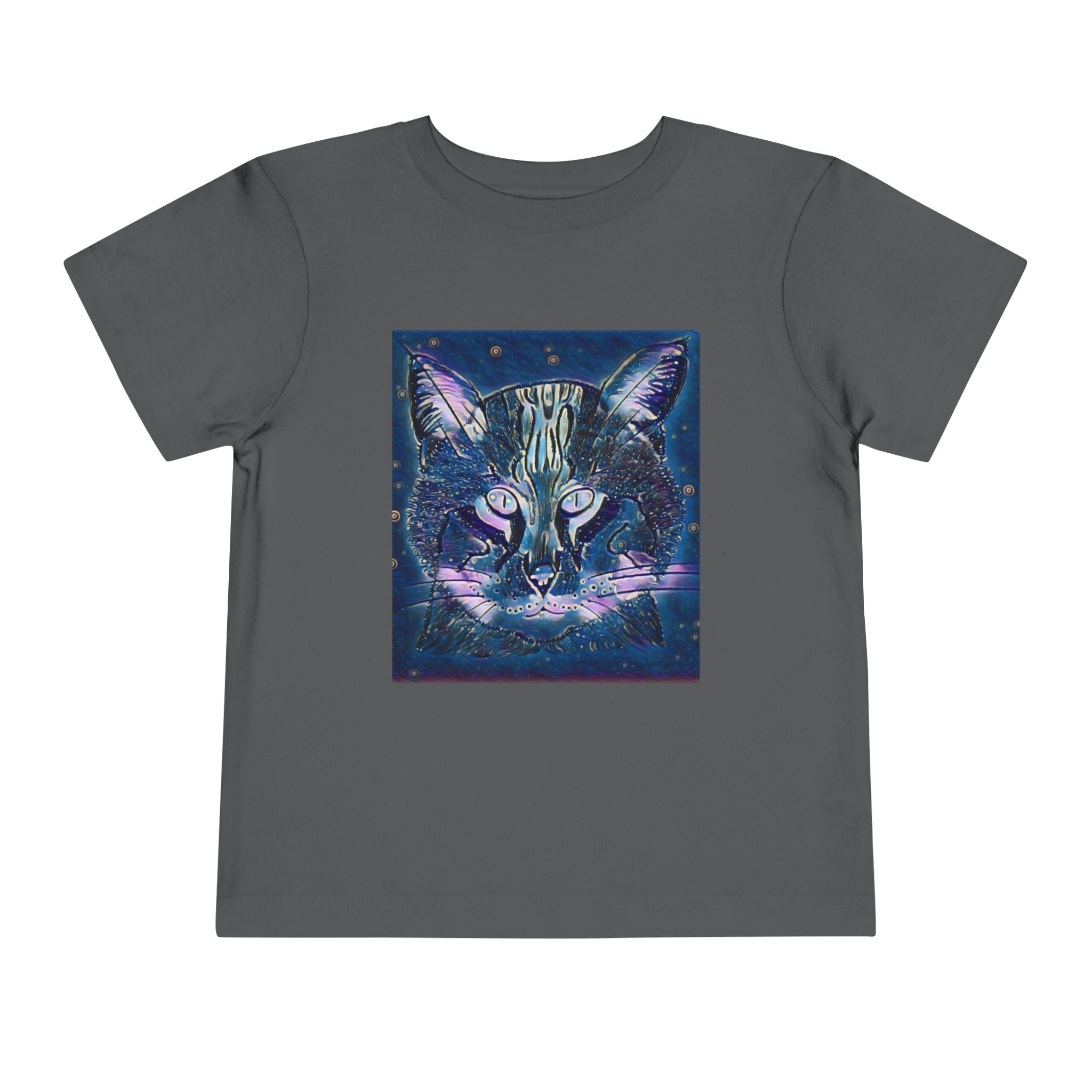Toddler Tee — Mystical Galaxy Cat Graphic Shirt