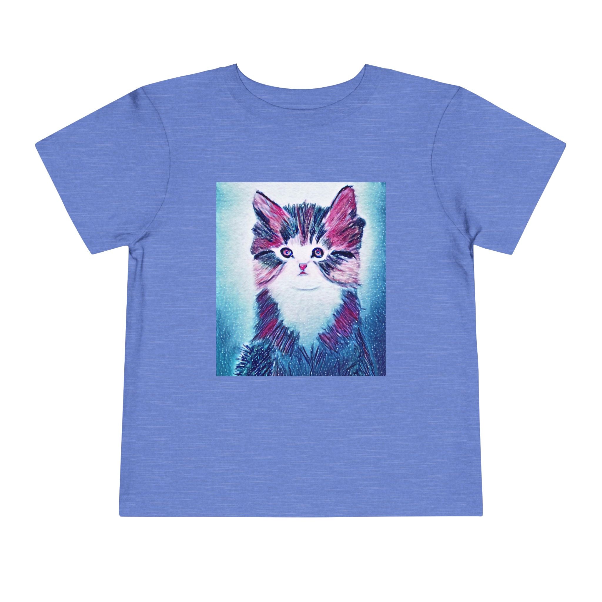 Cute Watercolor Kitten Toddler Tee