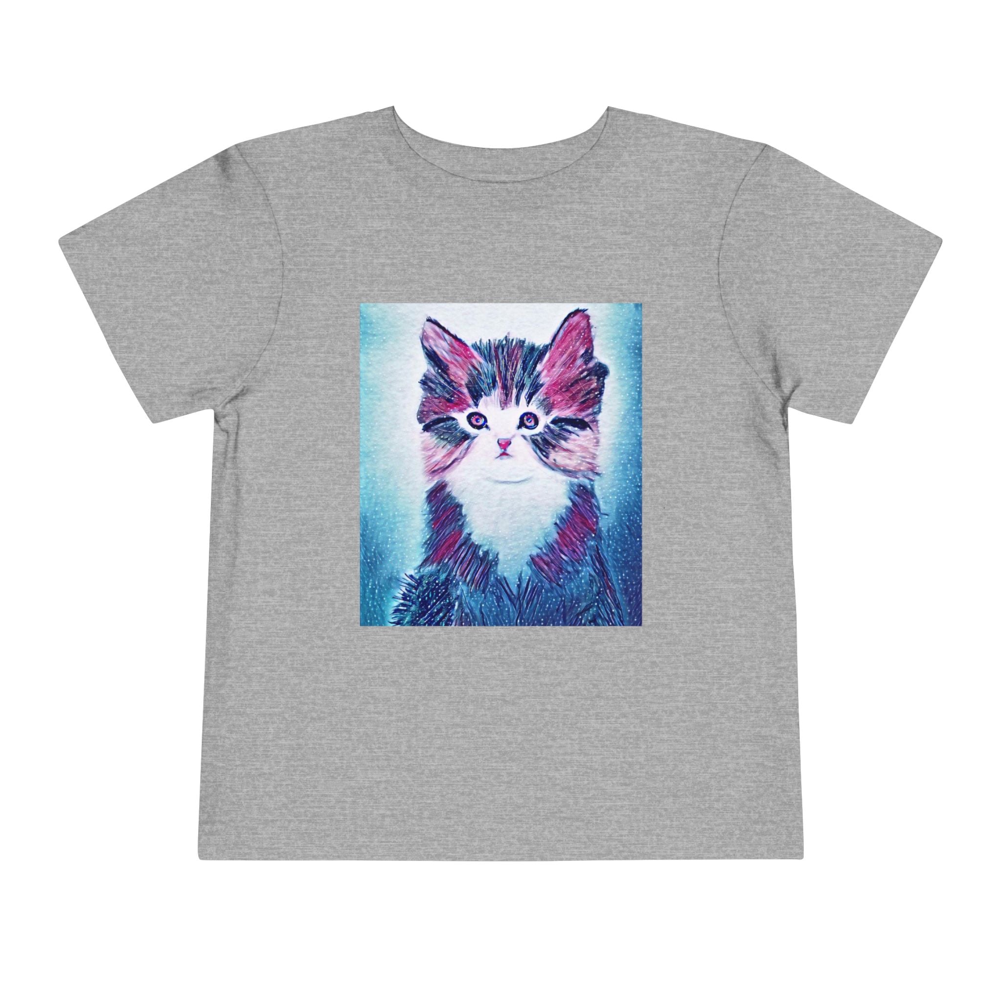 Cute Watercolor Kitten Toddler Tee
