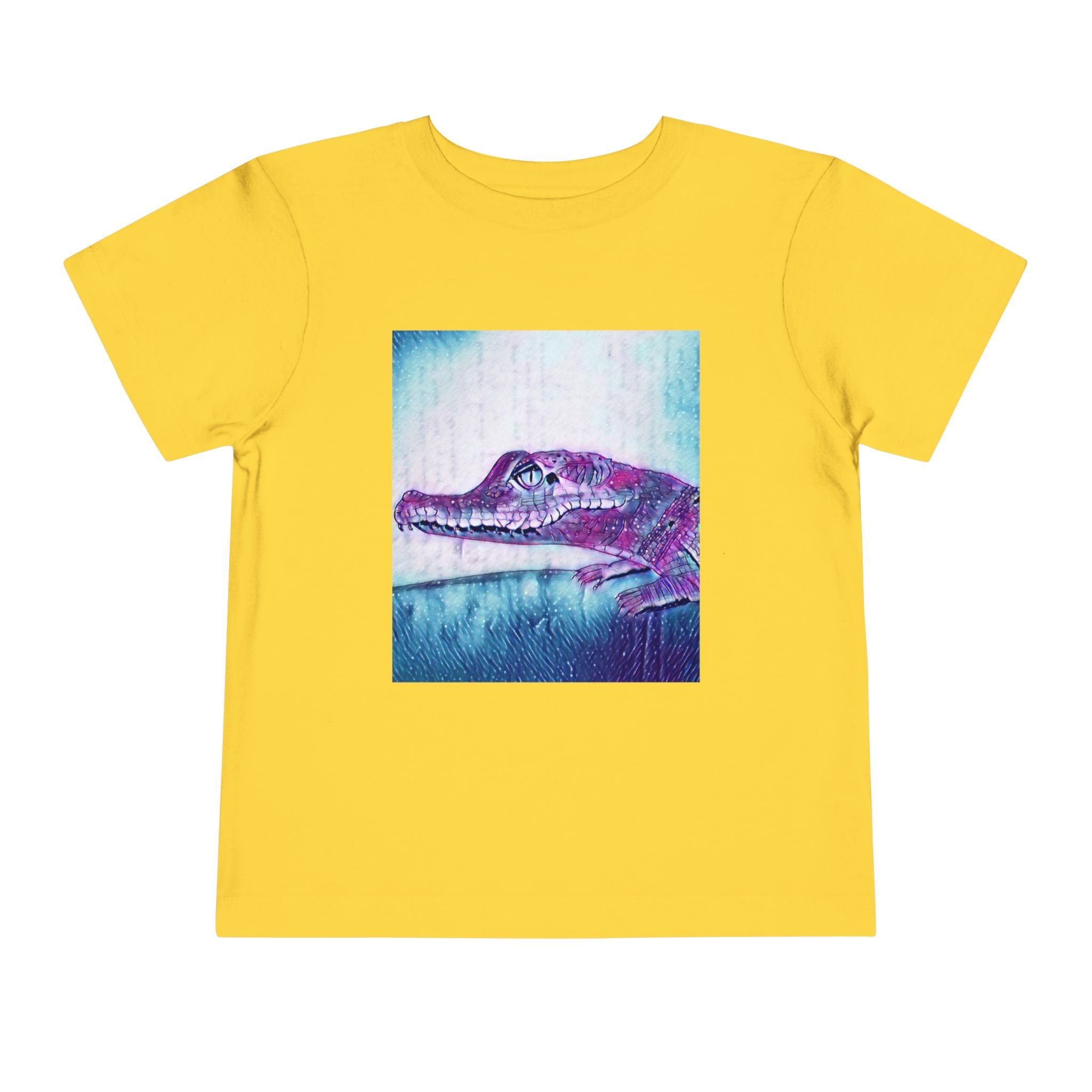 Toddler Tee — Purple Watercolor Alligator Graphic