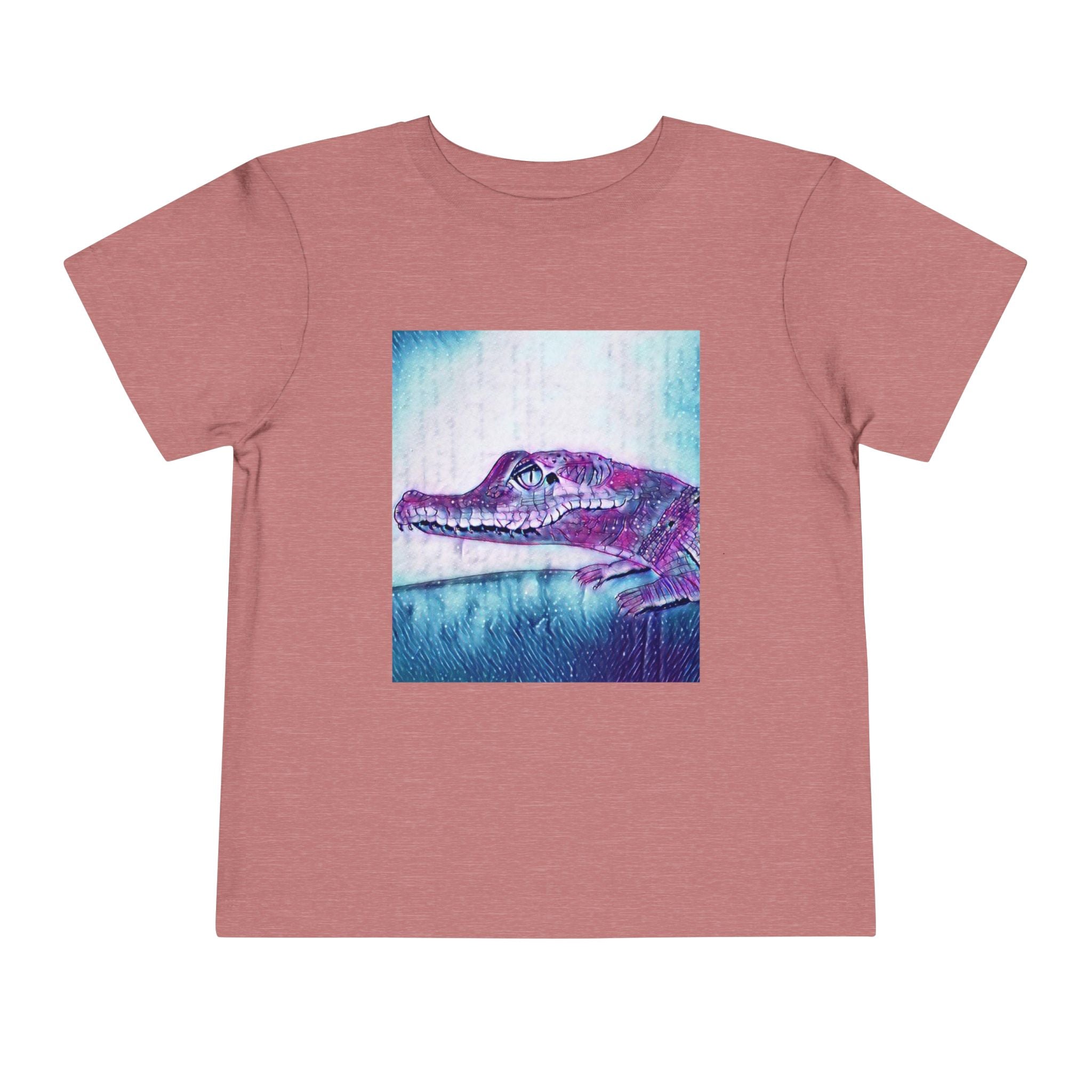 Toddler Tee — Purple Watercolor Alligator Graphic
