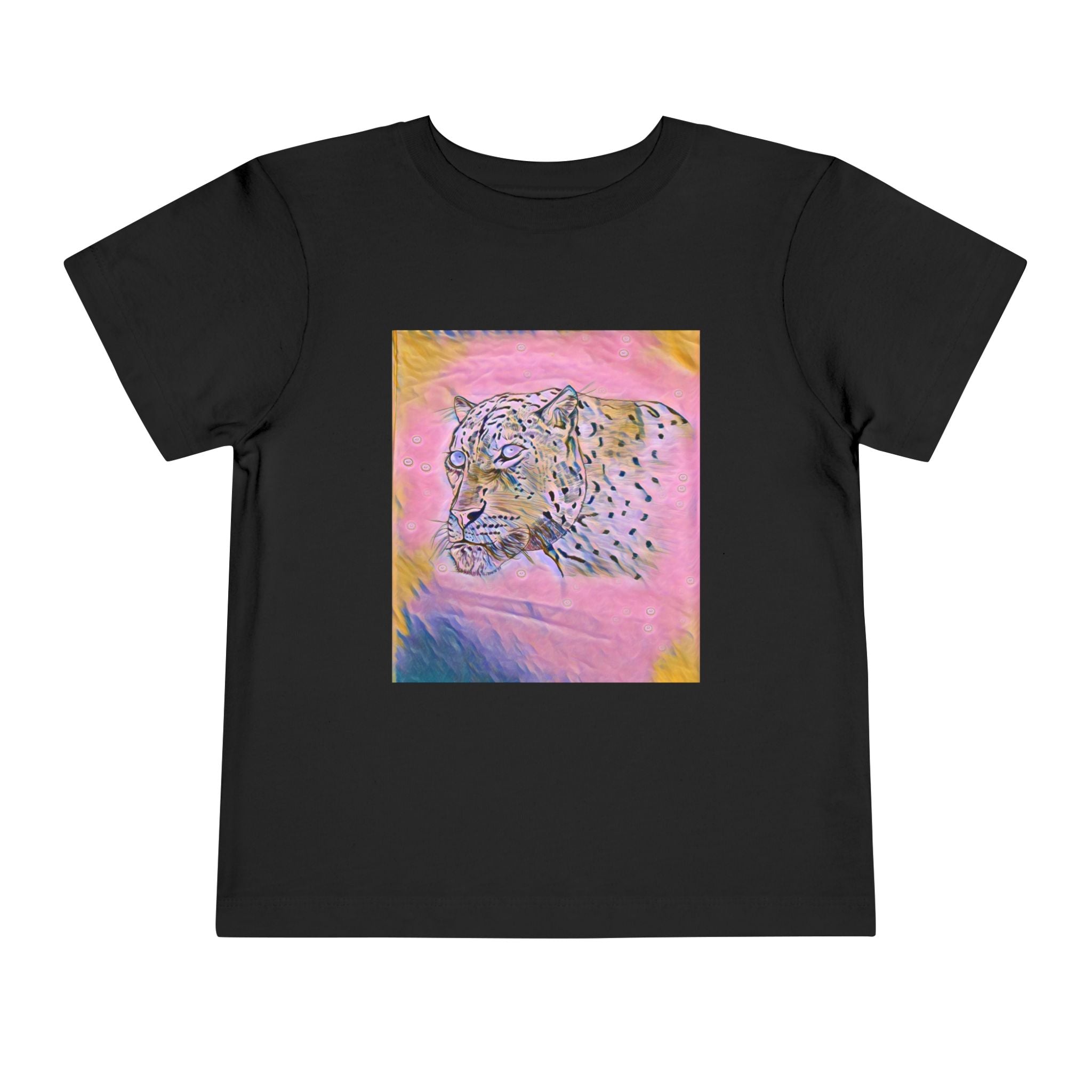 Leopard Portrait in pink Kids T-Shirt