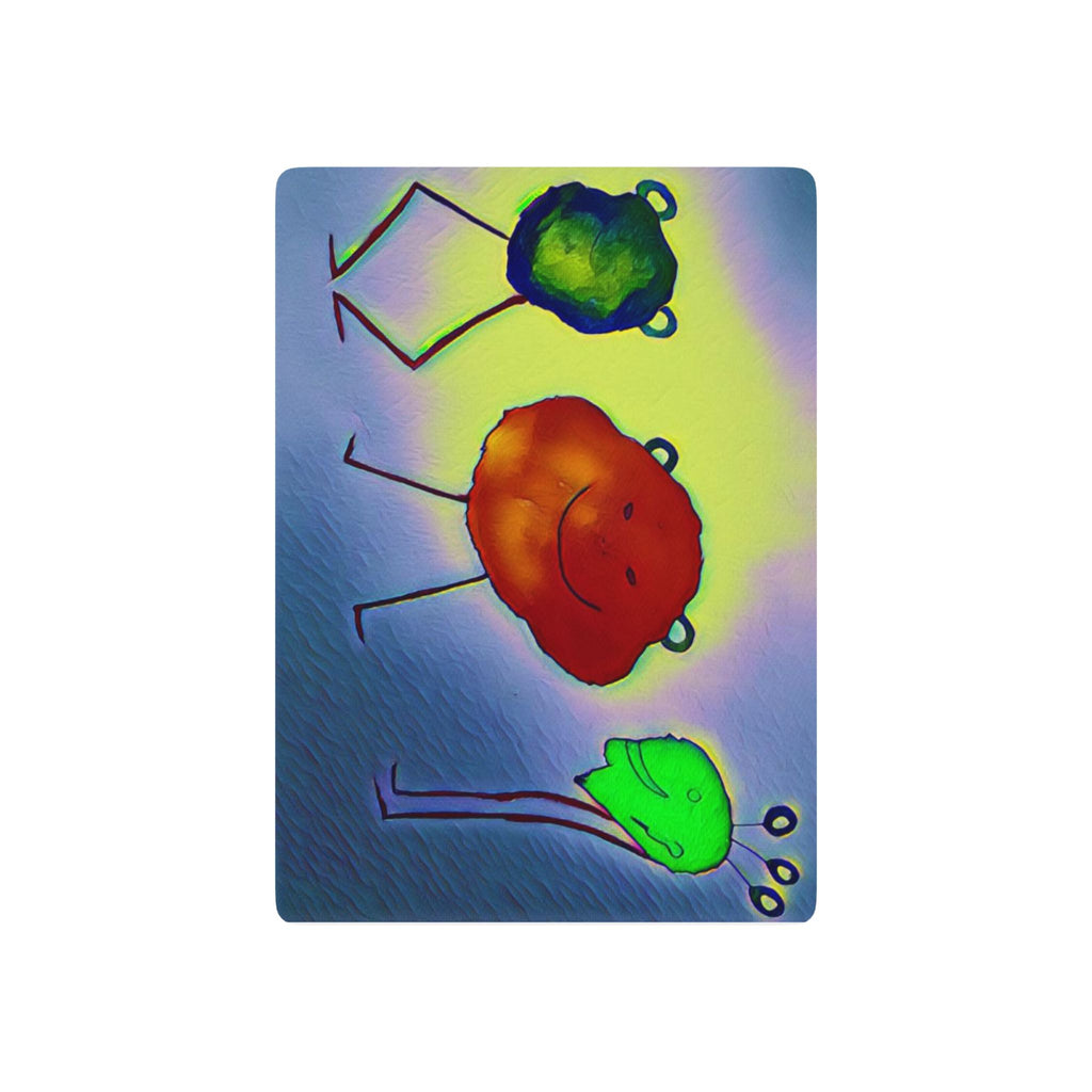 Artistic Poker Playing Cards — Colorful Character Backs with Classic Ace of Spades