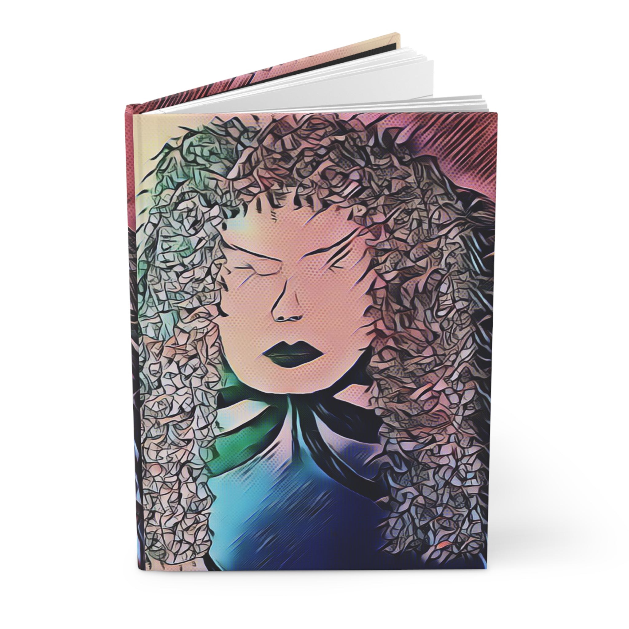 Hardcover Journal — Dreamy Botanical Portrait Notebook