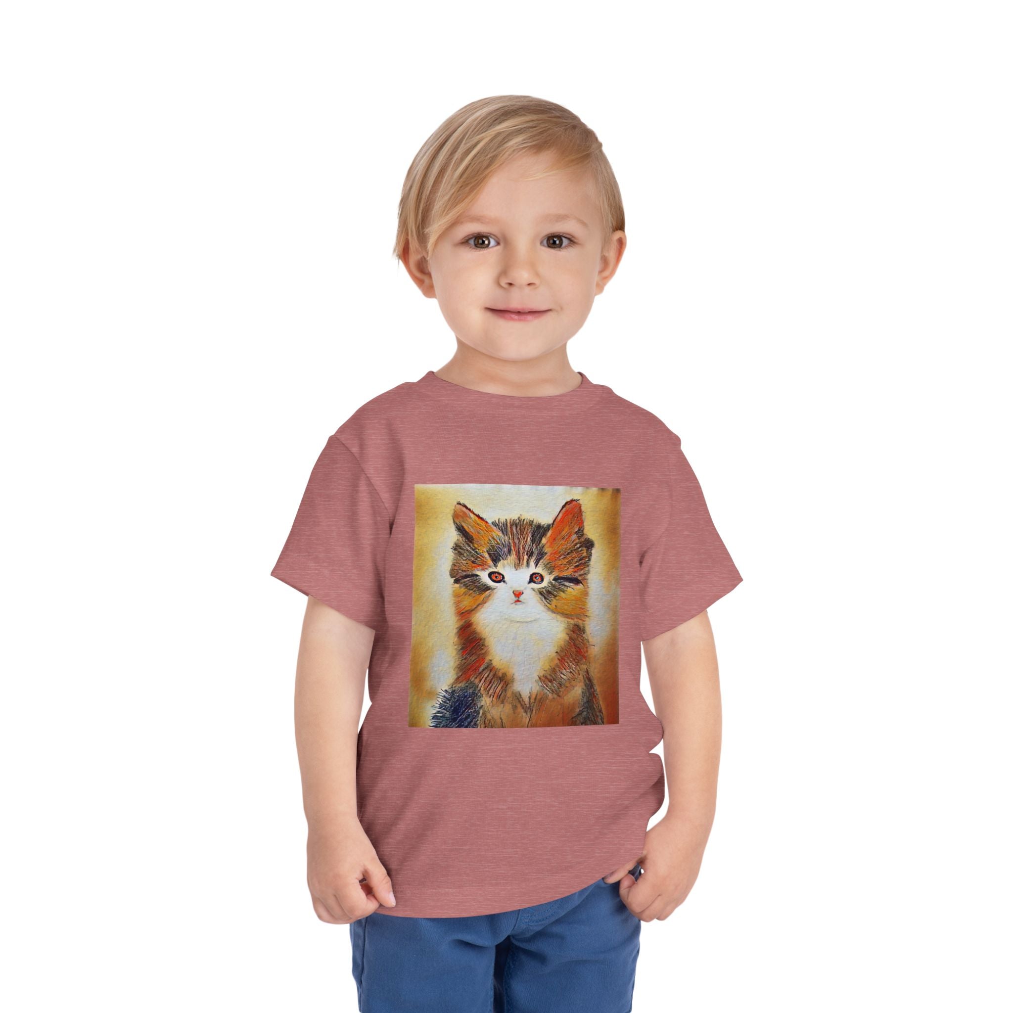 Adorable Watercolor Kitten Toddler Tee