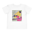 Yellow Goldfinch on Cherry Blossom Branch | Kids Spring Bird Shirt