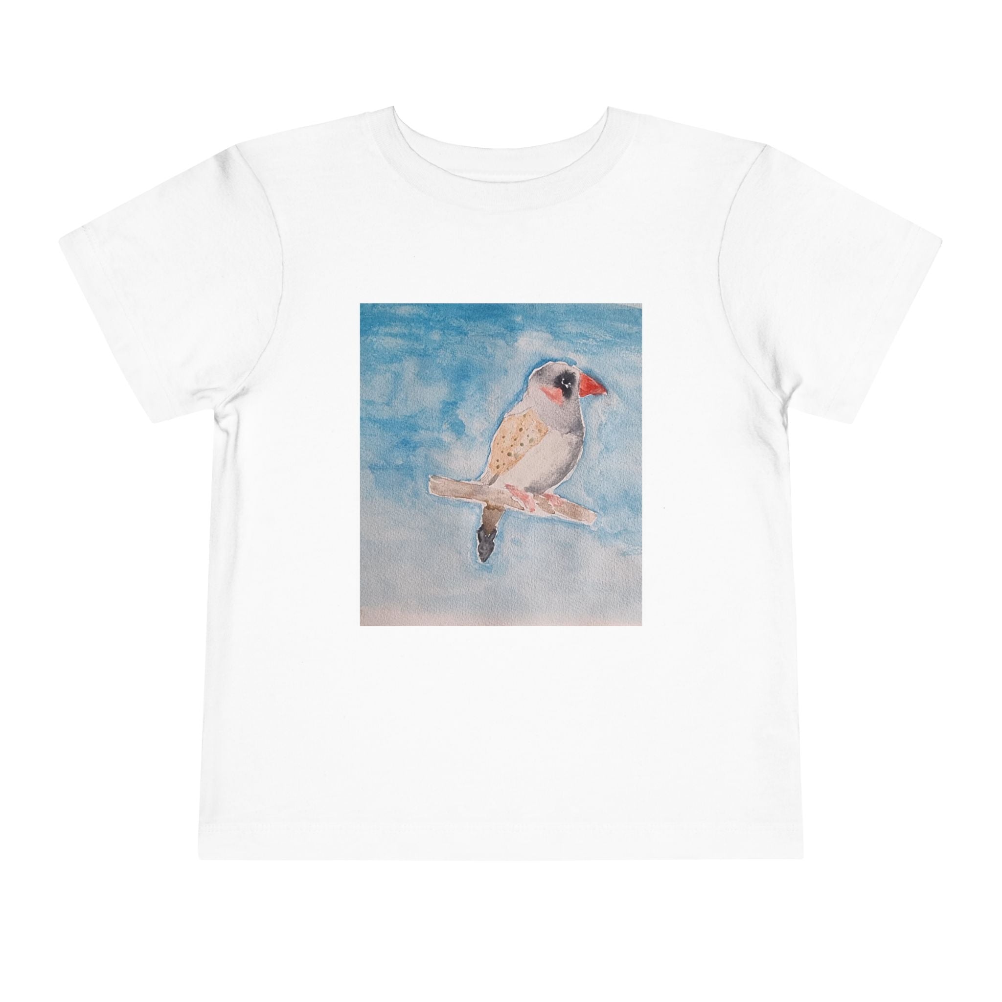 Zebra Finch Watercolor Toddler Tee