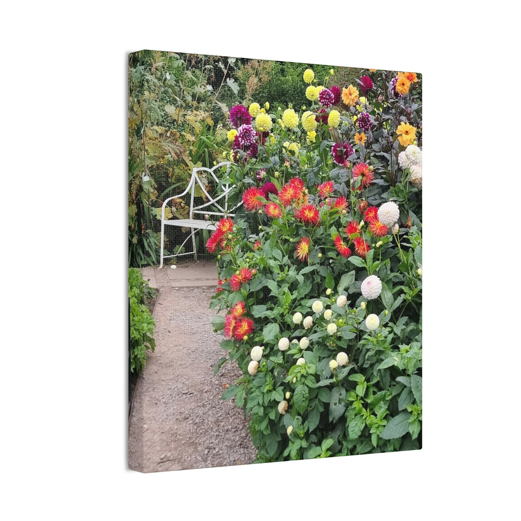Floral Garden Path Canvas Print — Stretched Wall Art