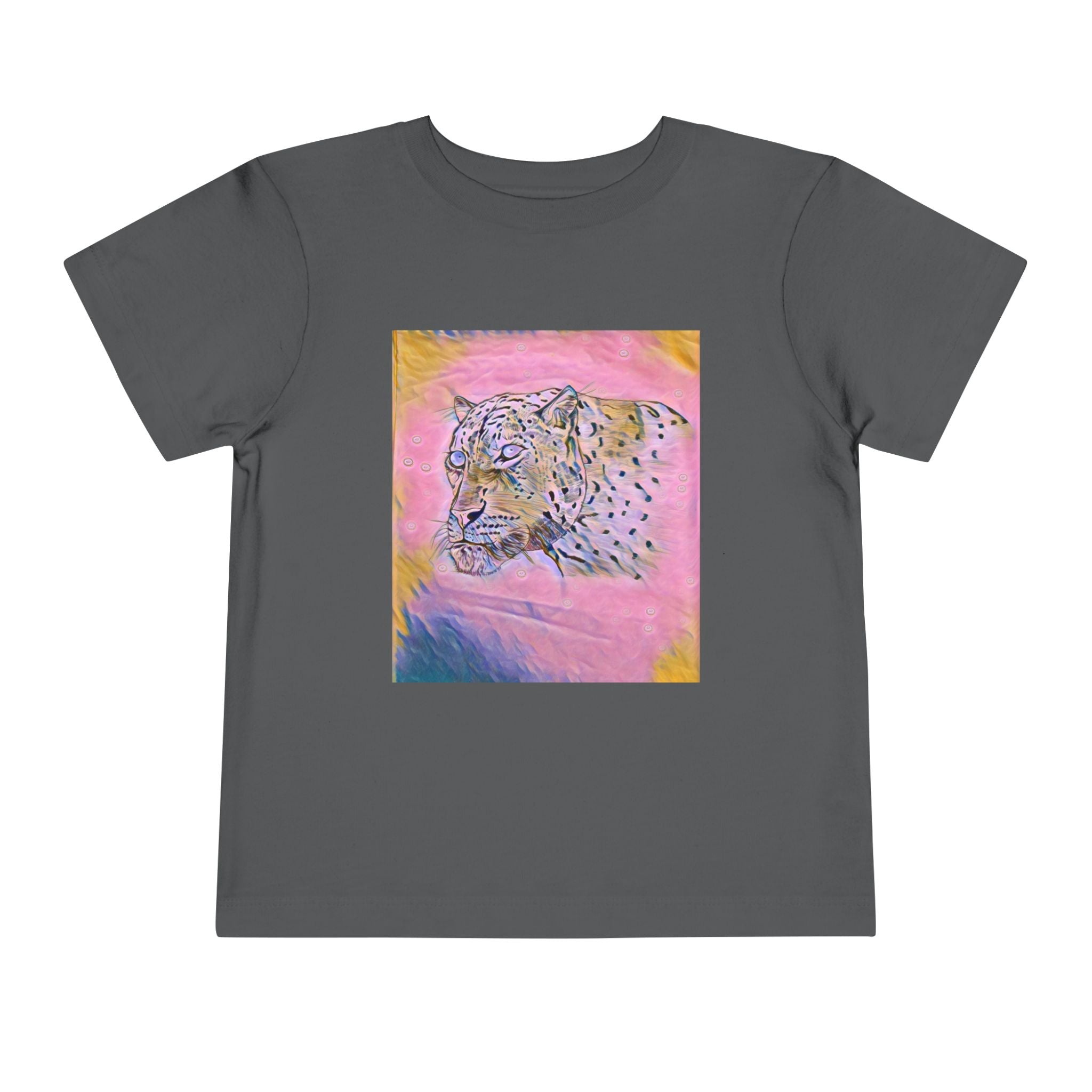 Leopard Portrait in pink Kids T-Shirt