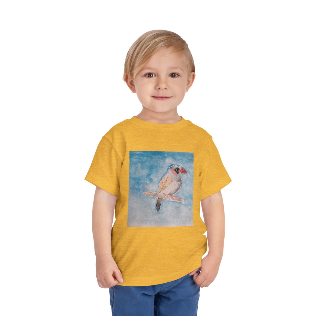 Zebra Finch Watercolor Toddler Tee