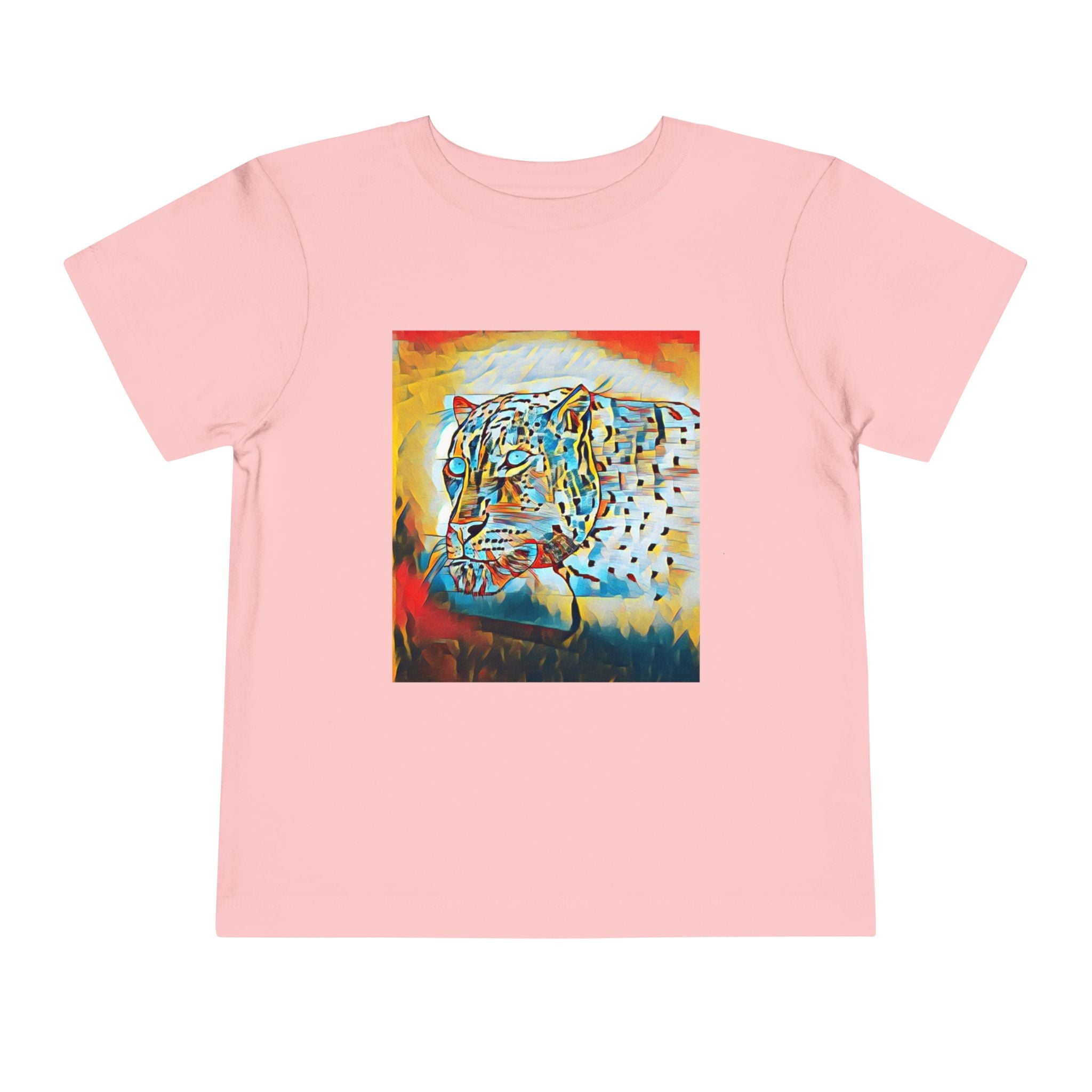 Abstract Leopard Toddler Tee — Colorful Wildlife Art Shirt