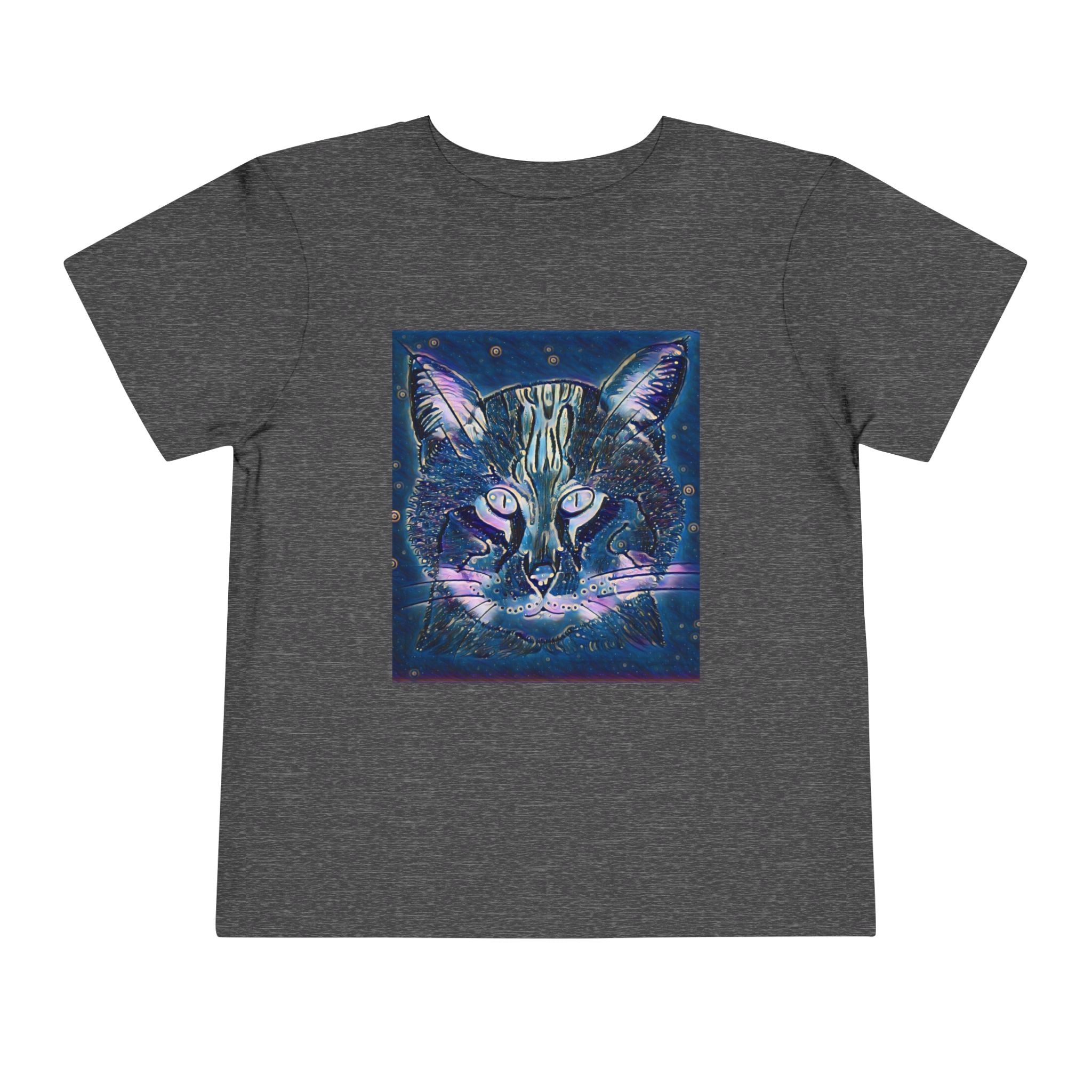 Toddler Tee — Mystical Galaxy Cat Graphic Shirt