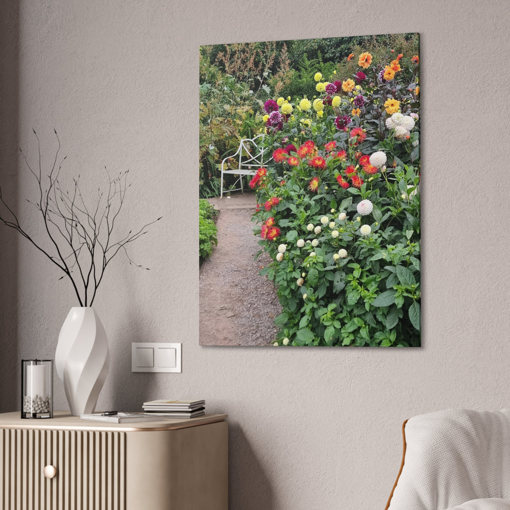 Floral Garden Path Canvas Print — Stretched Wall Art
