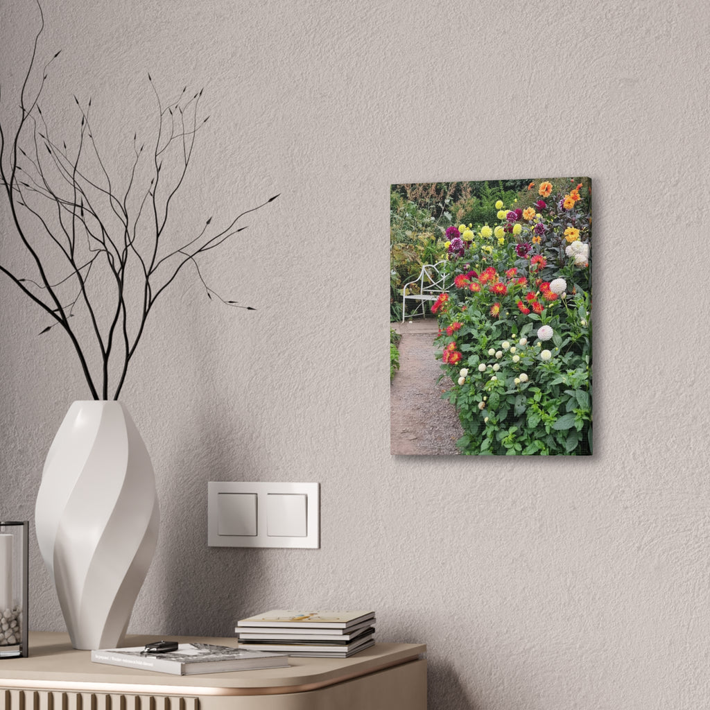 Floral Garden Path Canvas Print — Stretched Wall Art