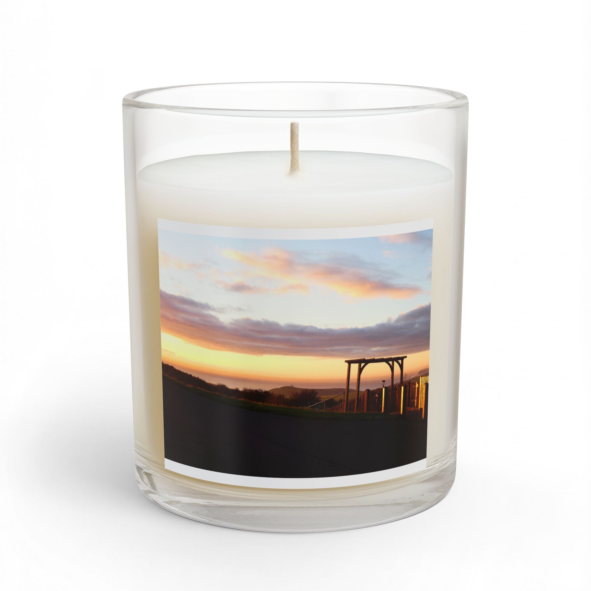 Sunset Pergola Glass Candle – Coastal Evening Scented 11oz