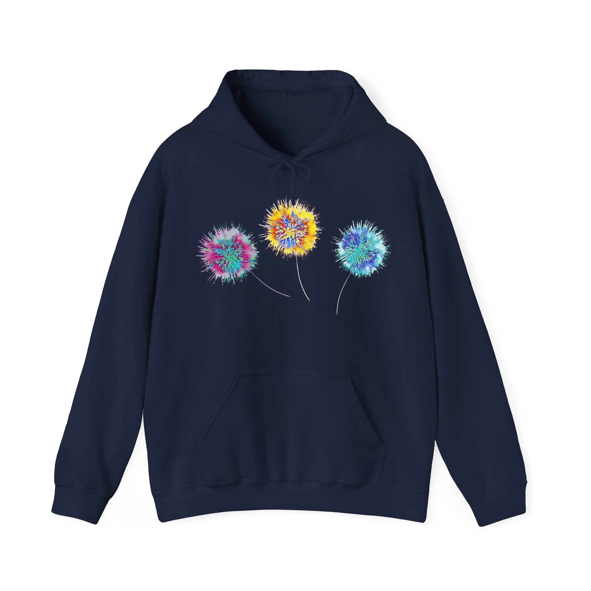 Colorful Floral Hoodie - Vibrant Floral Art Pullover