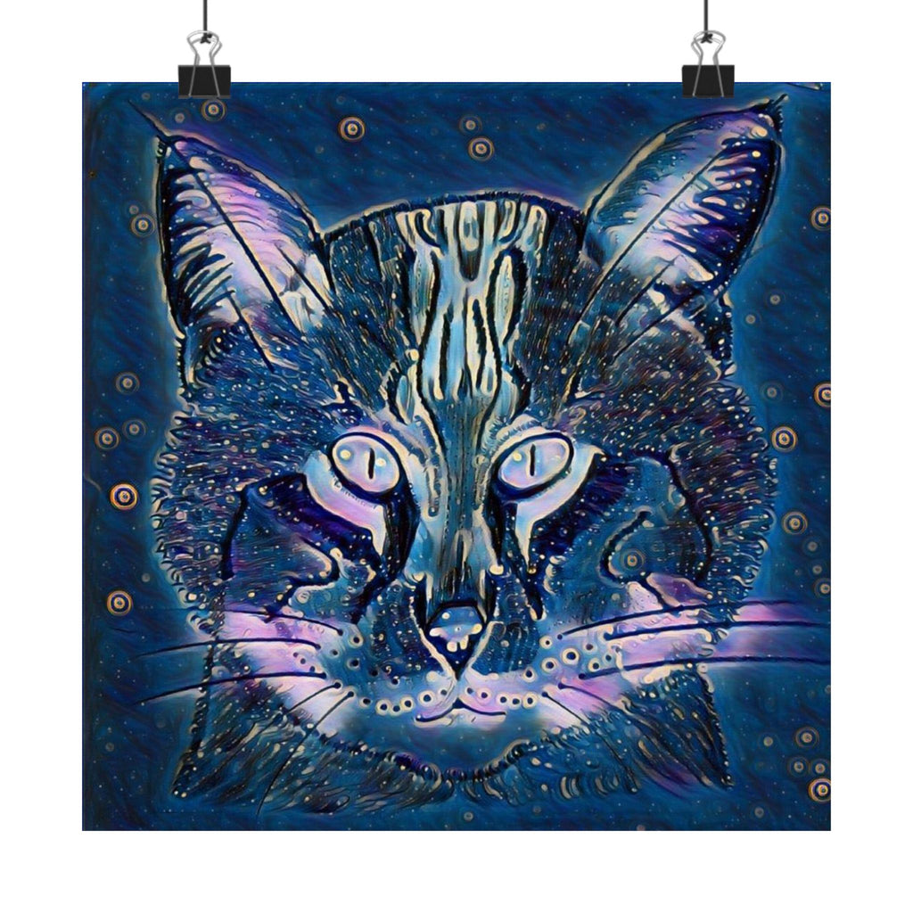 Mystic Galaxy Cat Matte Poster