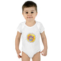 Infant Bodysuit with Watercolor Dandelion — Soft Baby Onesie Gift