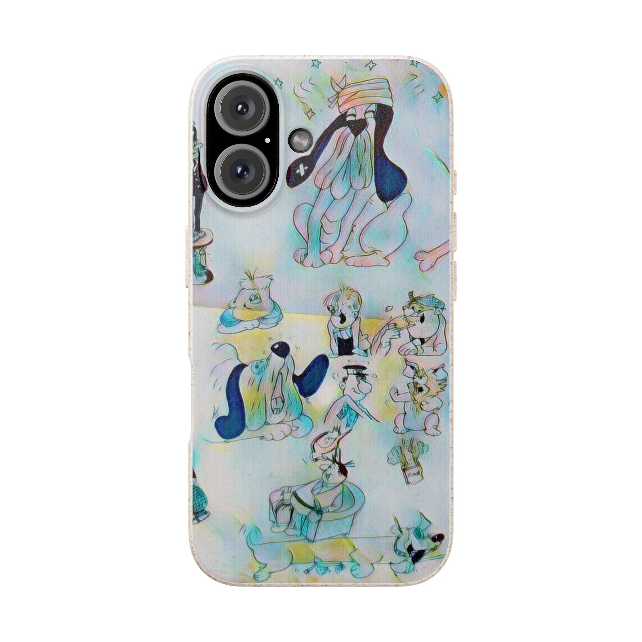 Eco-Friendly Phone Case — Pastel Whimsical Dogs Pattern (Biodegradable)