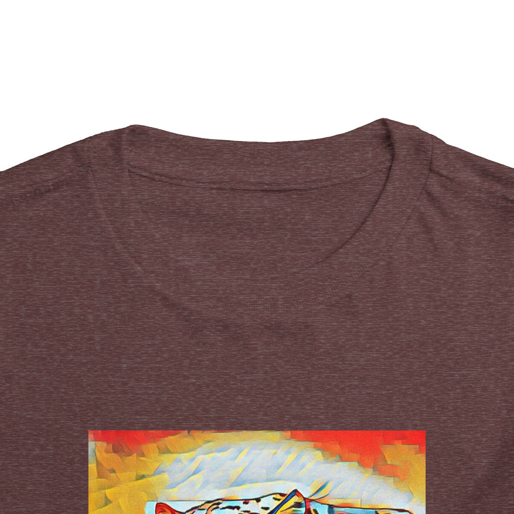 Abstract Leopard Toddler Tee — Colorful Wildlife Art Shirt