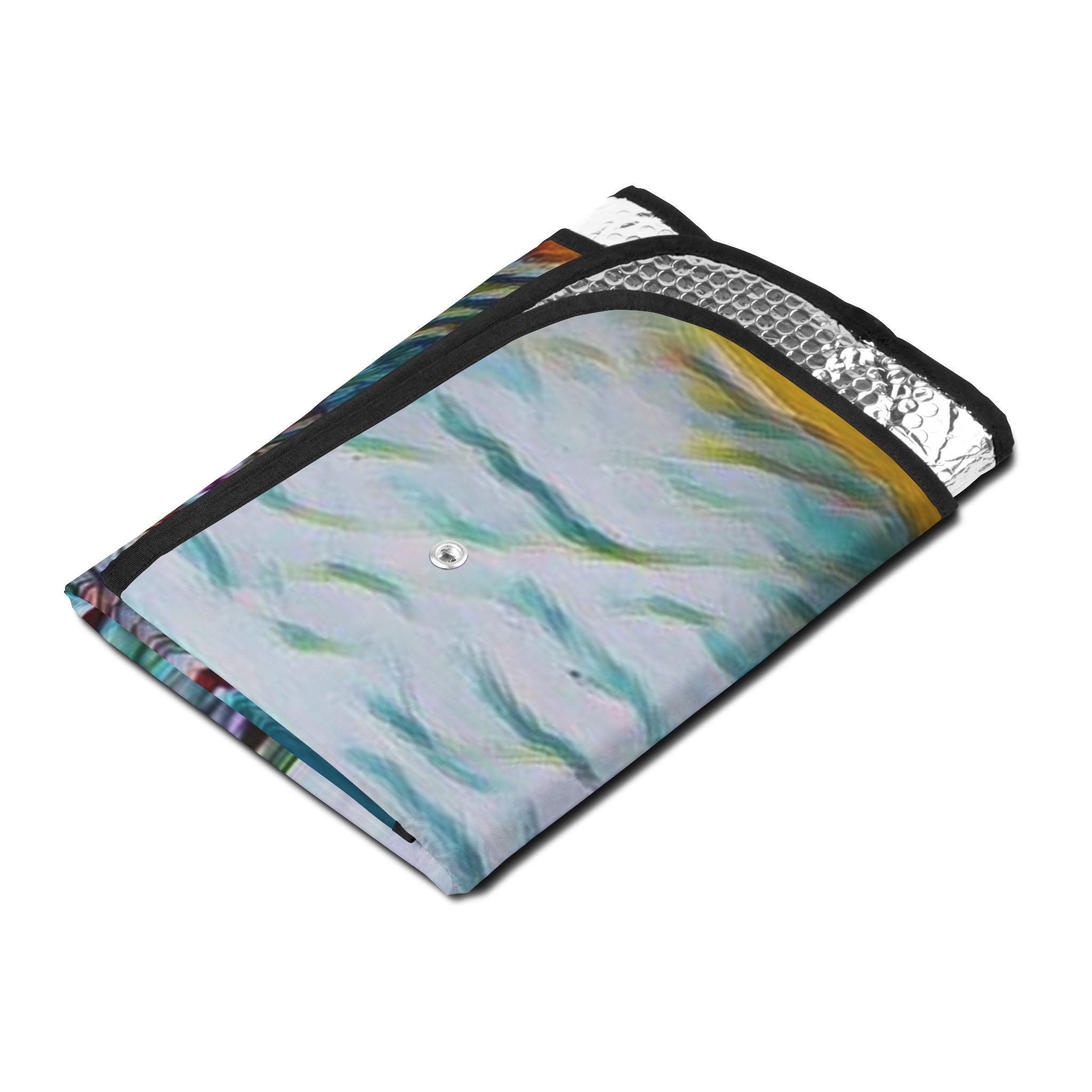 Alligator Art Car Sun Shade — Colorful Wildlife Windshield Protector