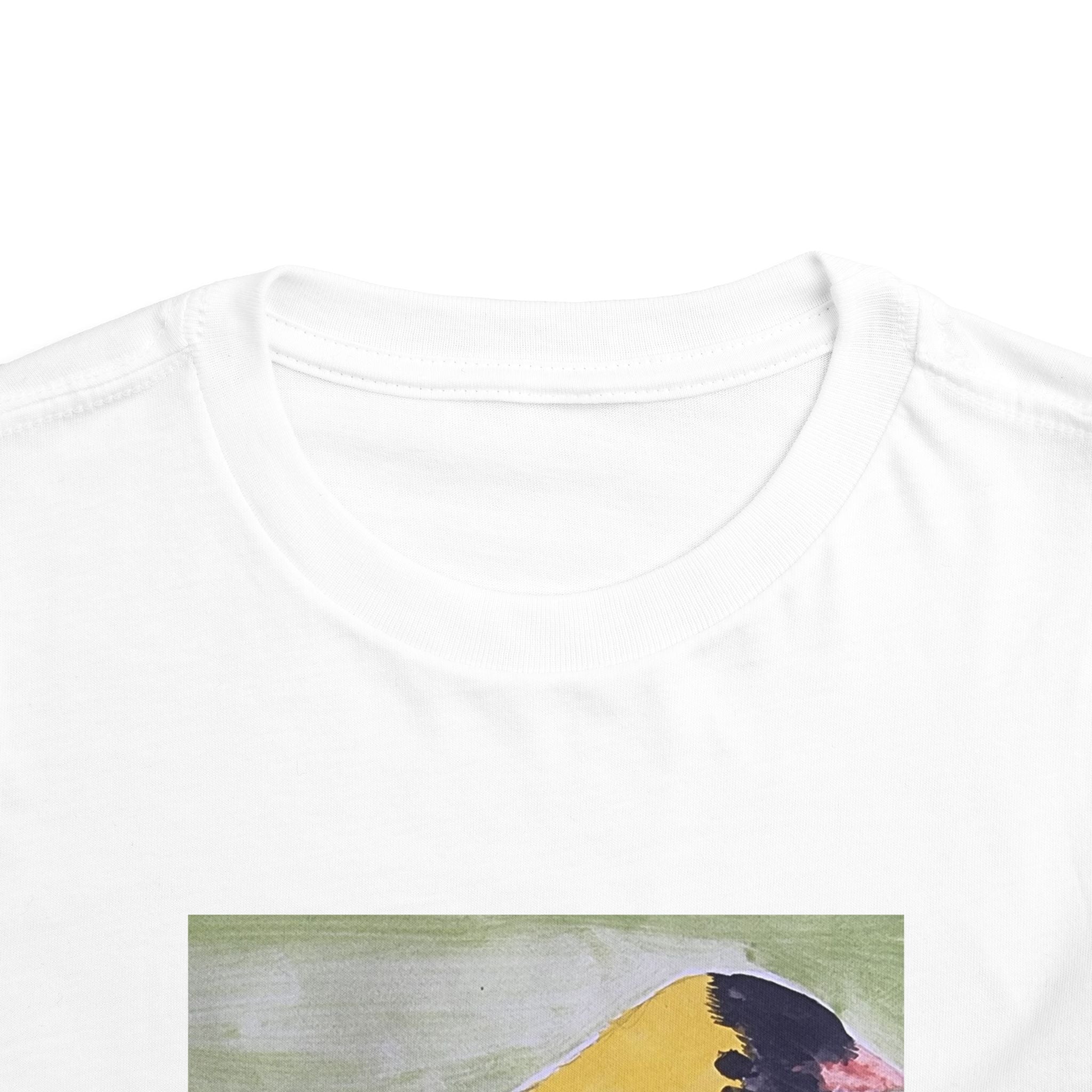 Yellow Goldfinch on Cherry Blossom Branch | Kids Spring Bird Shirt