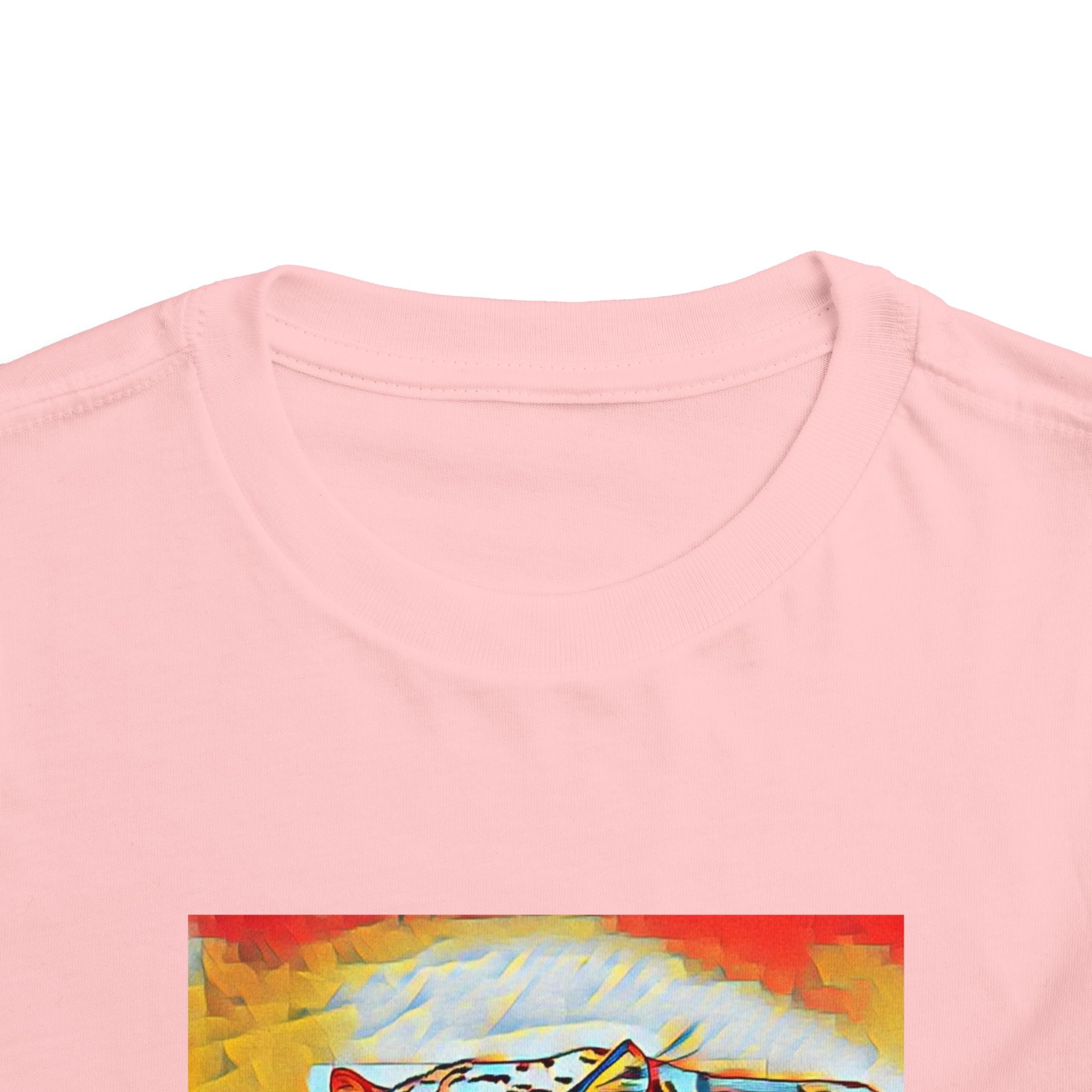Abstract Leopard Toddler Tee — Colorful Wildlife Art Shirt