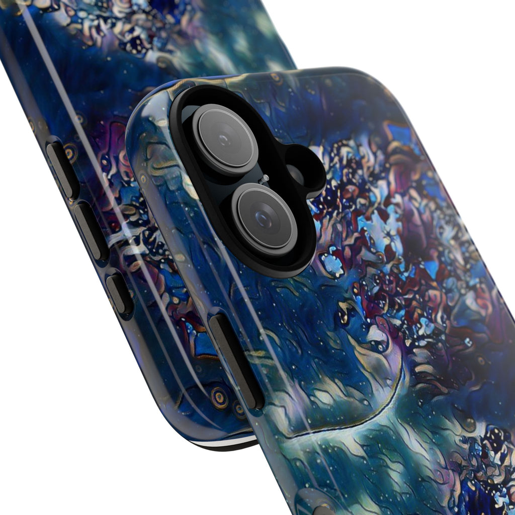 Tough Cases - Abstract Blue Floral Tough Phone Case