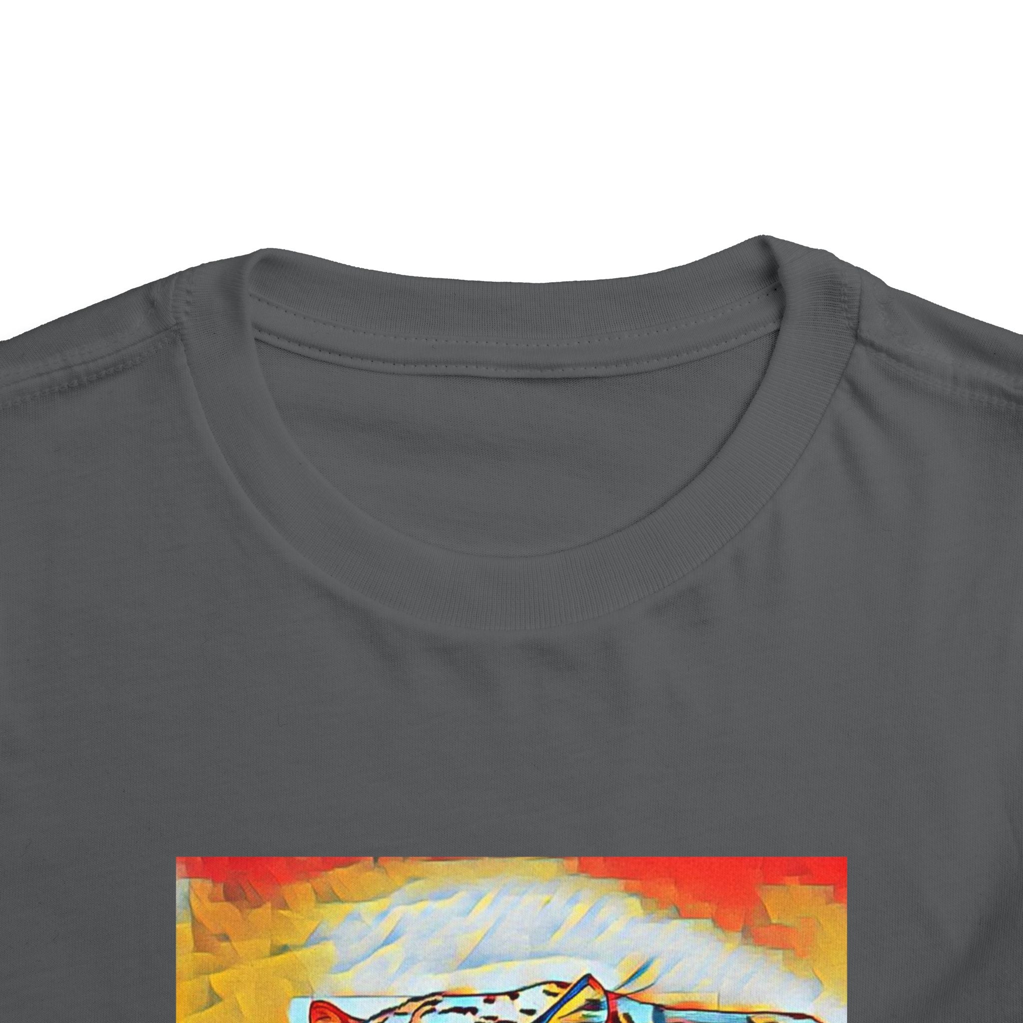 Abstract Leopard Toddler Tee — Colorful Wildlife Art Shirt