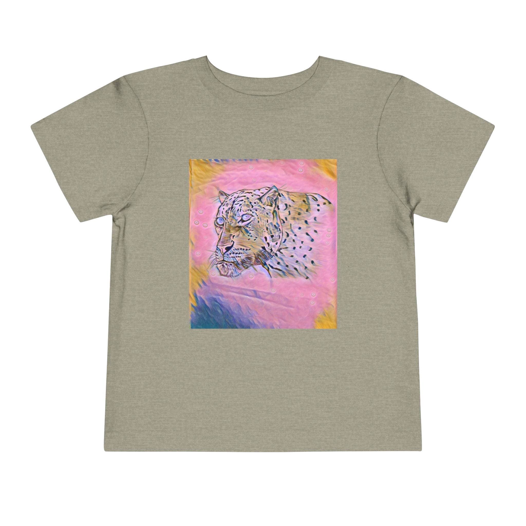 Leopard Portrait in pink Kids T-Shirt