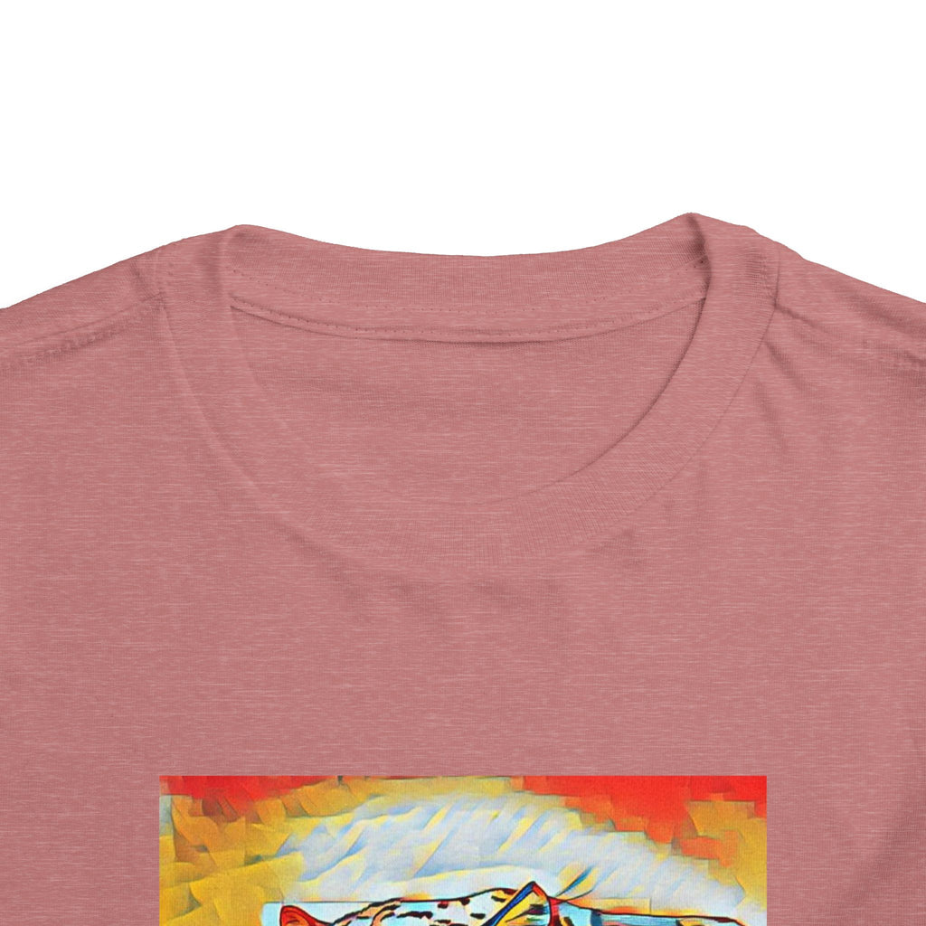 Abstract Leopard Toddler Tee — Colorful Wildlife Art Shirt