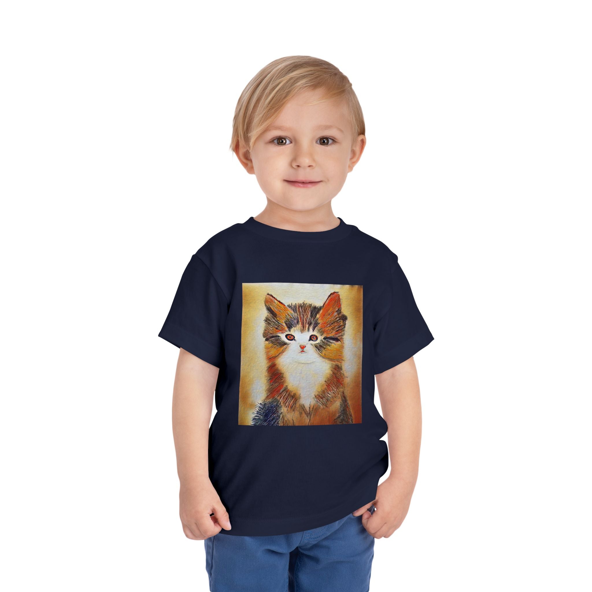 Adorable Watercolor Kitten Toddler Tee