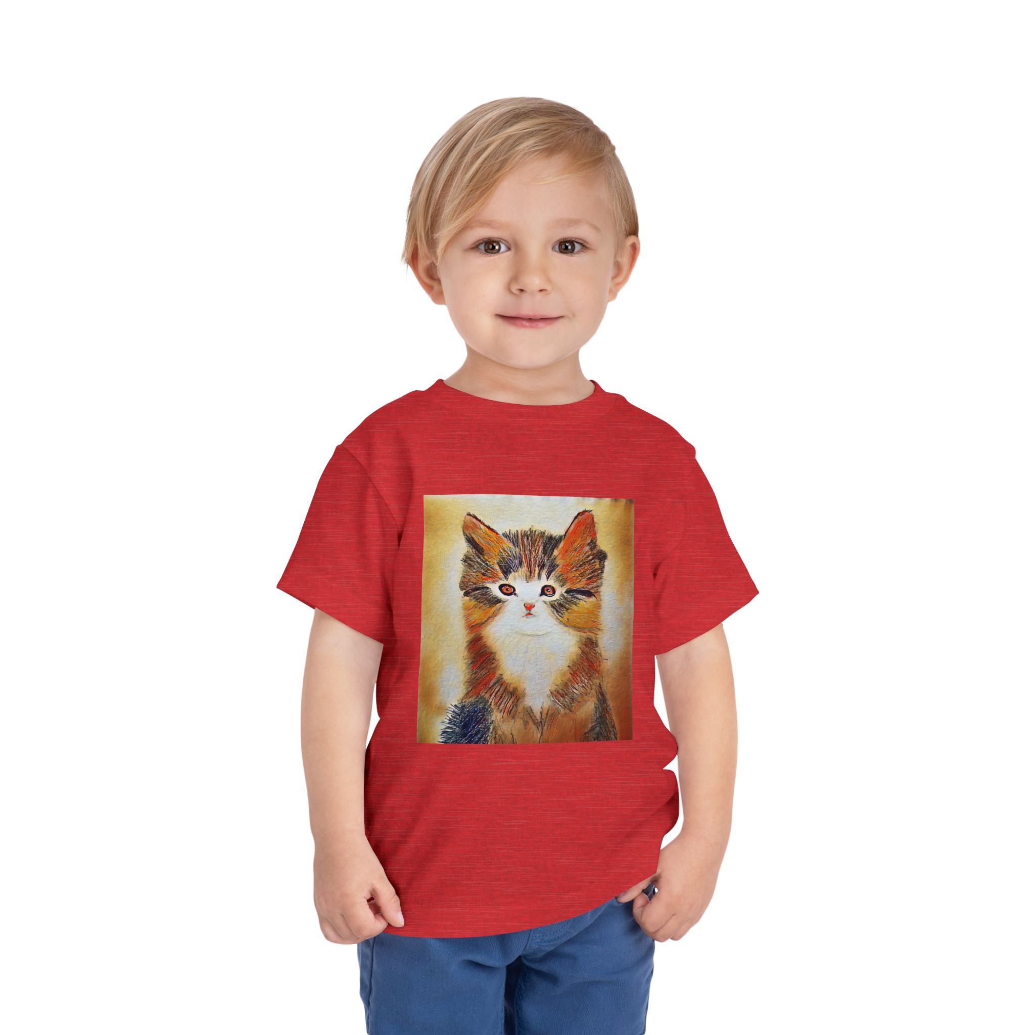 Adorable Watercolor Kitten Toddler Tee