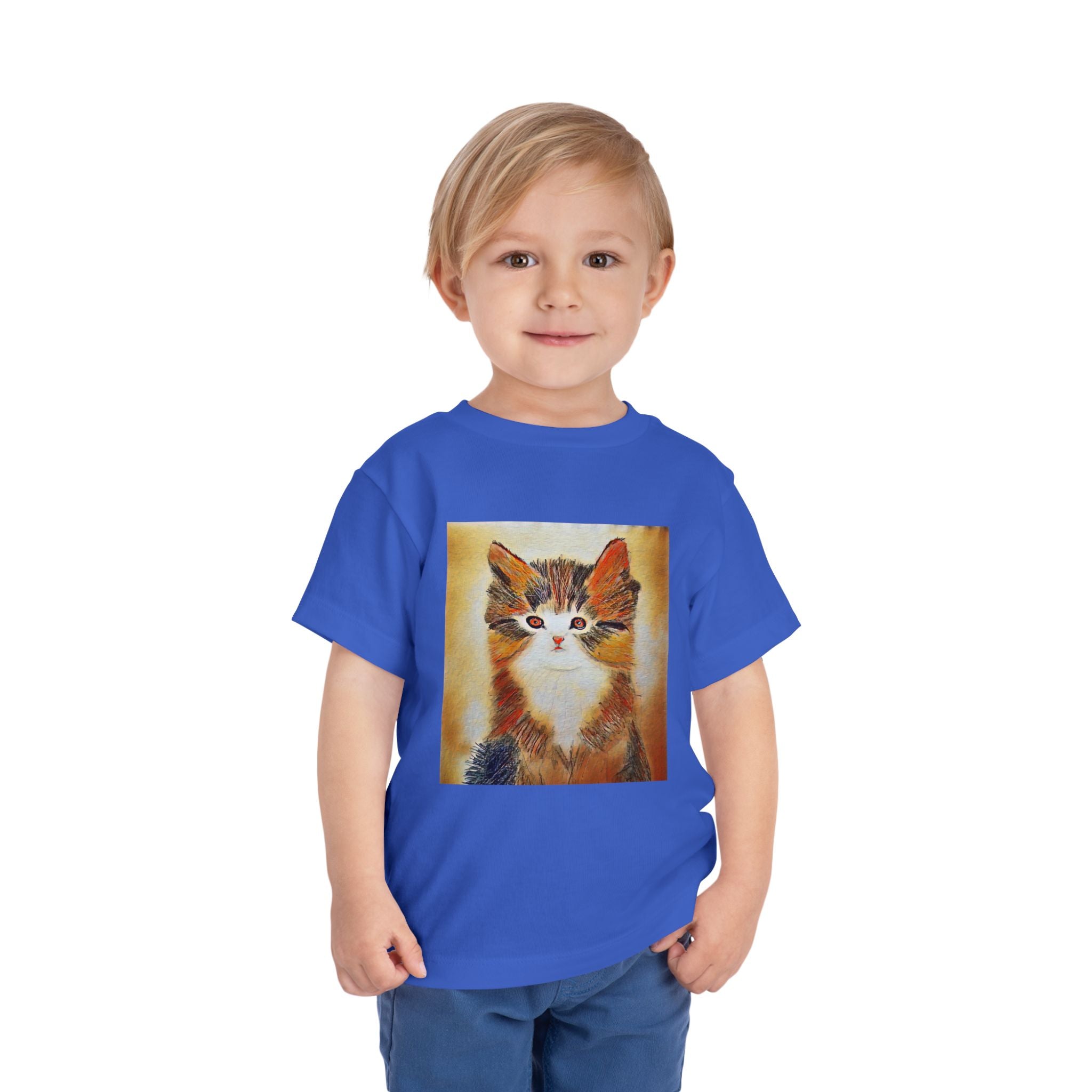 Adorable Watercolor Kitten Toddler Tee