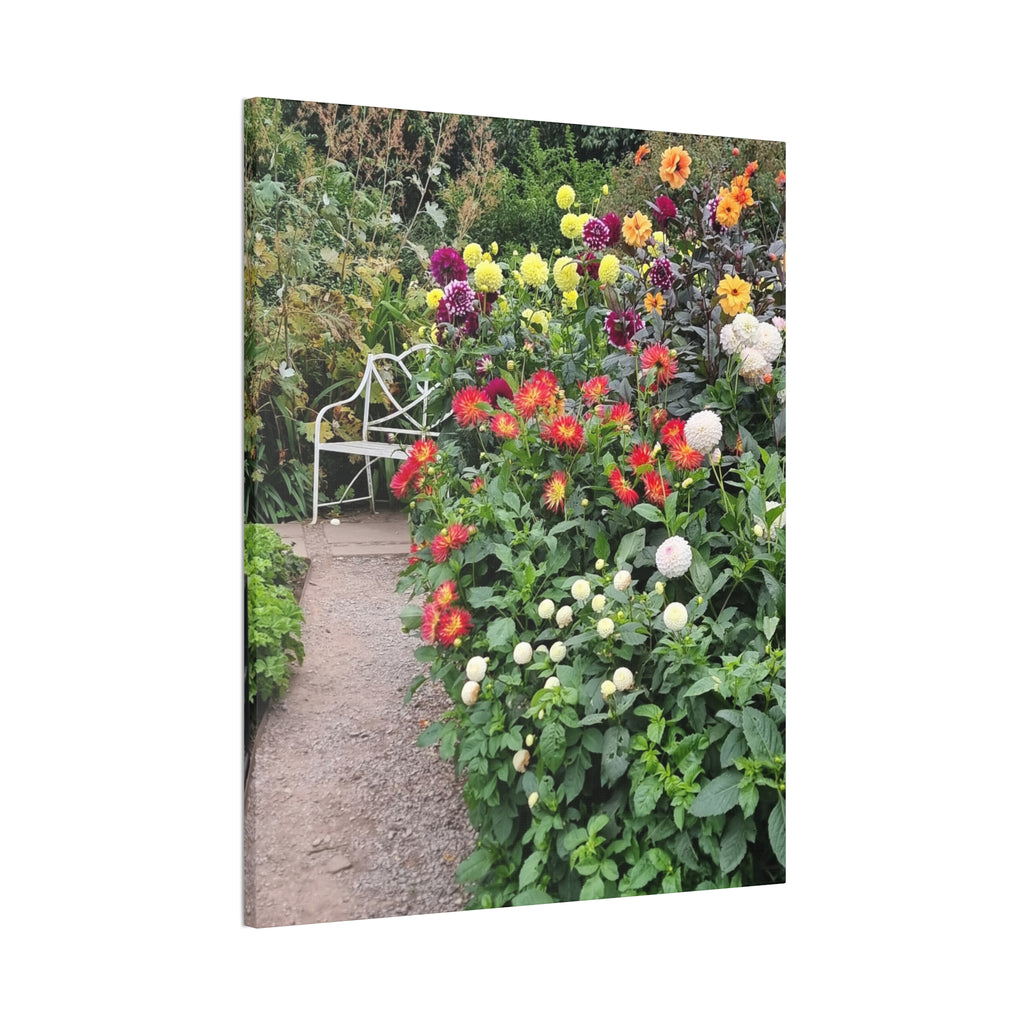 Floral Garden Path Canvas Print — Stretched Wall Art