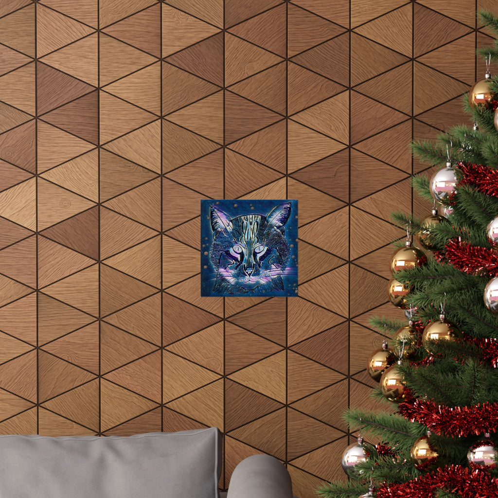 Mystic Galaxy Cat Matte Poster