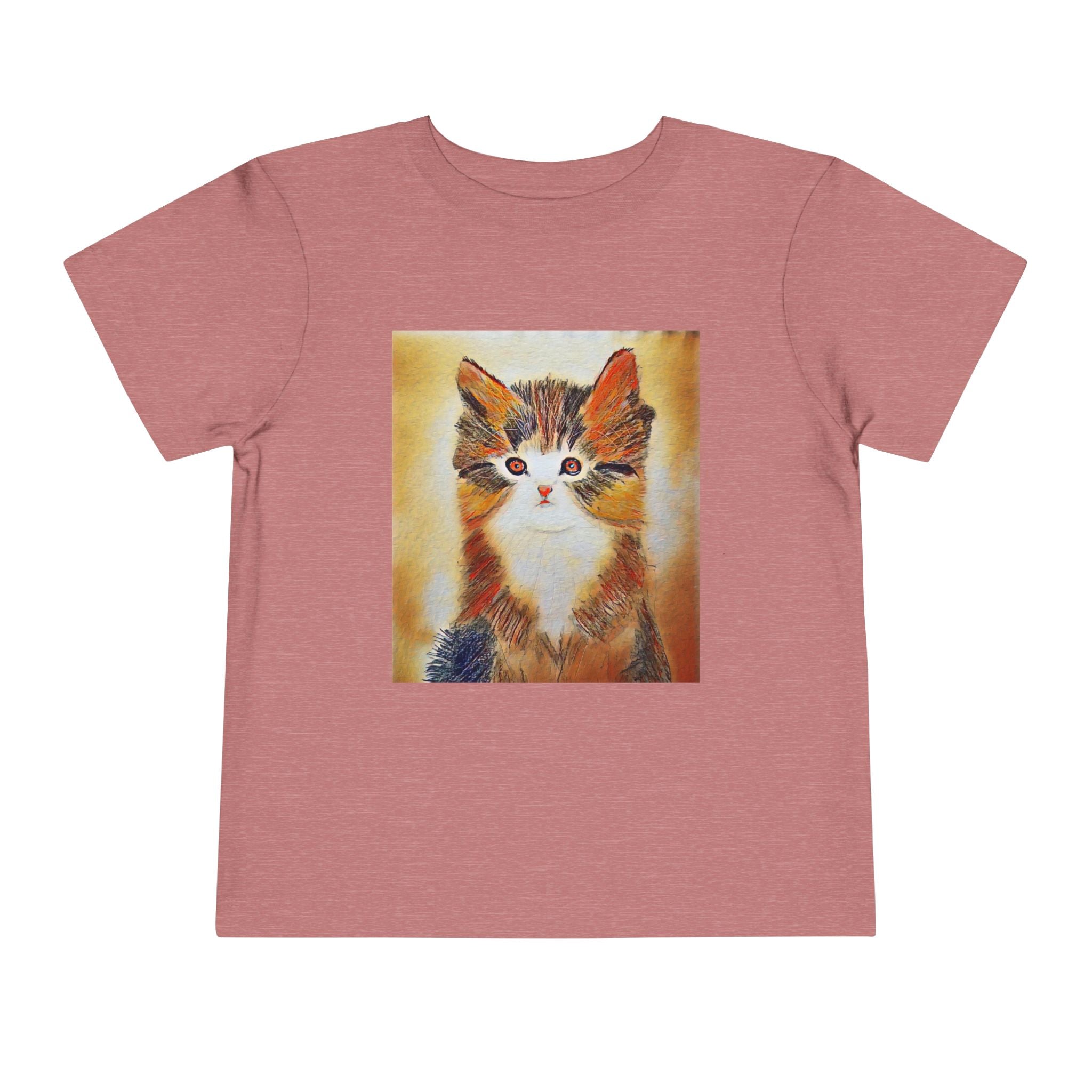 Adorable Watercolor Kitten Toddler Tee