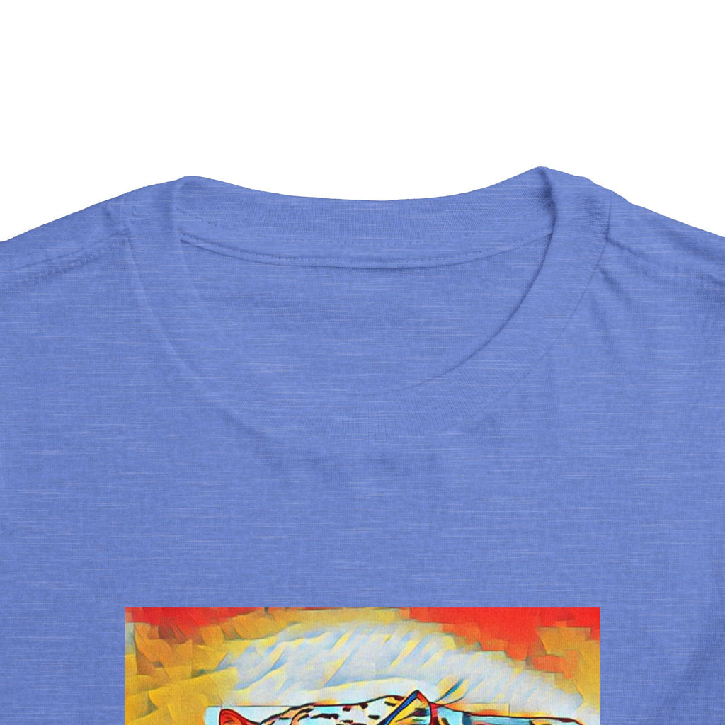 Abstract Leopard Toddler Tee — Colorful Wildlife Art Shirt