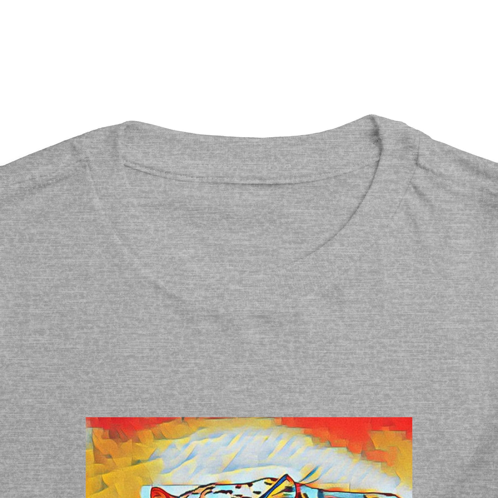 Abstract Leopard Toddler Tee — Colorful Wildlife Art Shirt