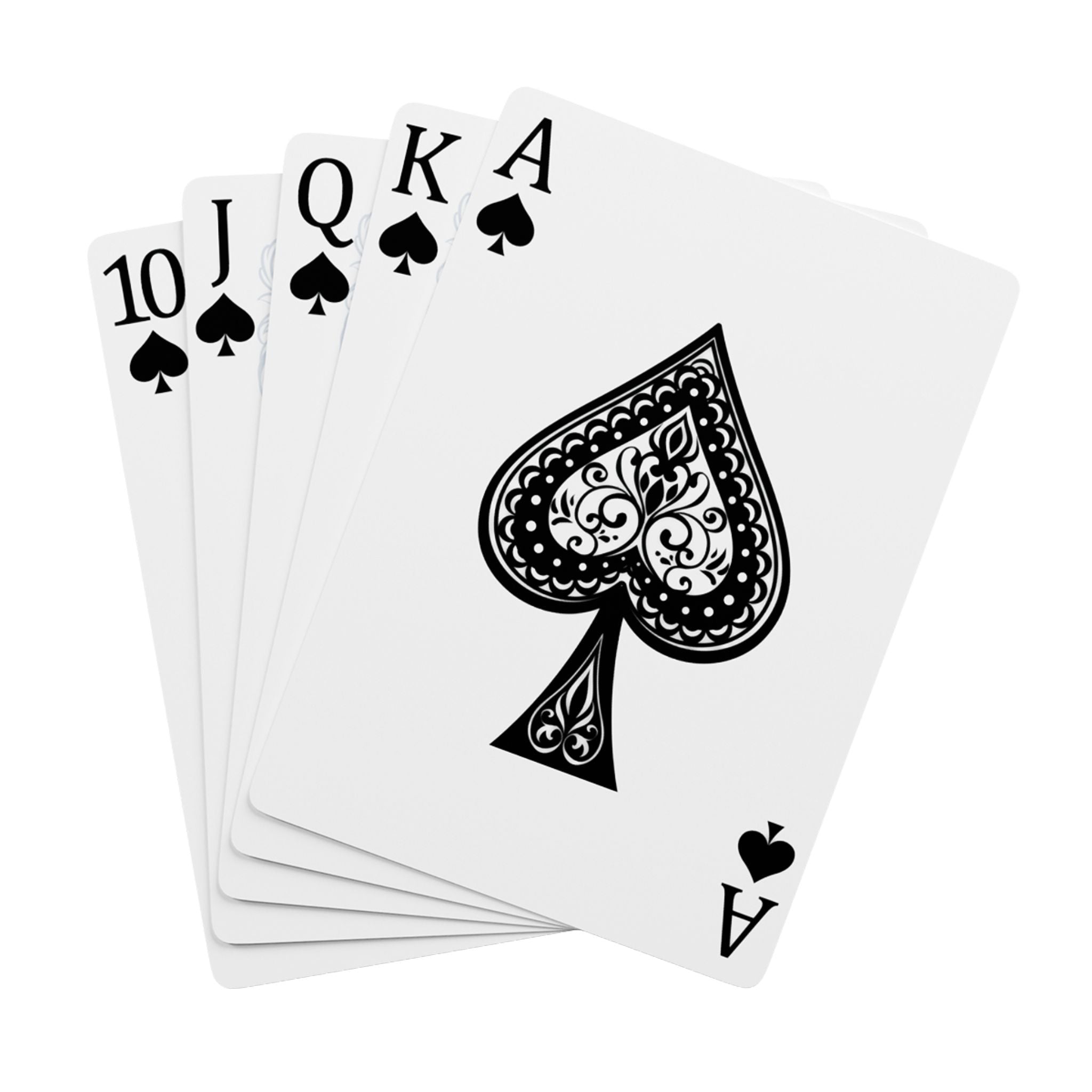 Artistic Poker Playing Cards — Floral Back Design, Standard Ace of Spades Deck
