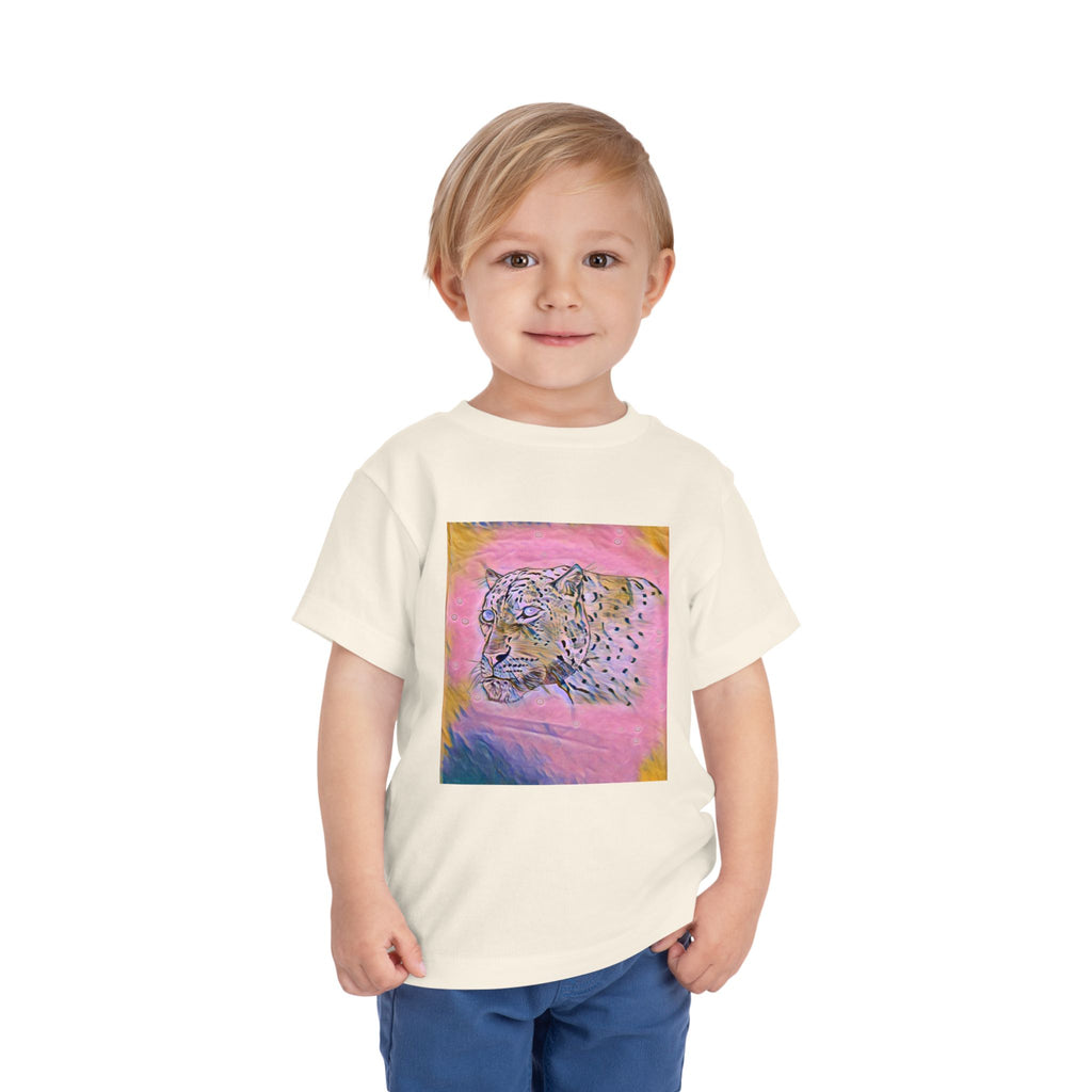 Leopard Portrait in pink Kids T-Shirt