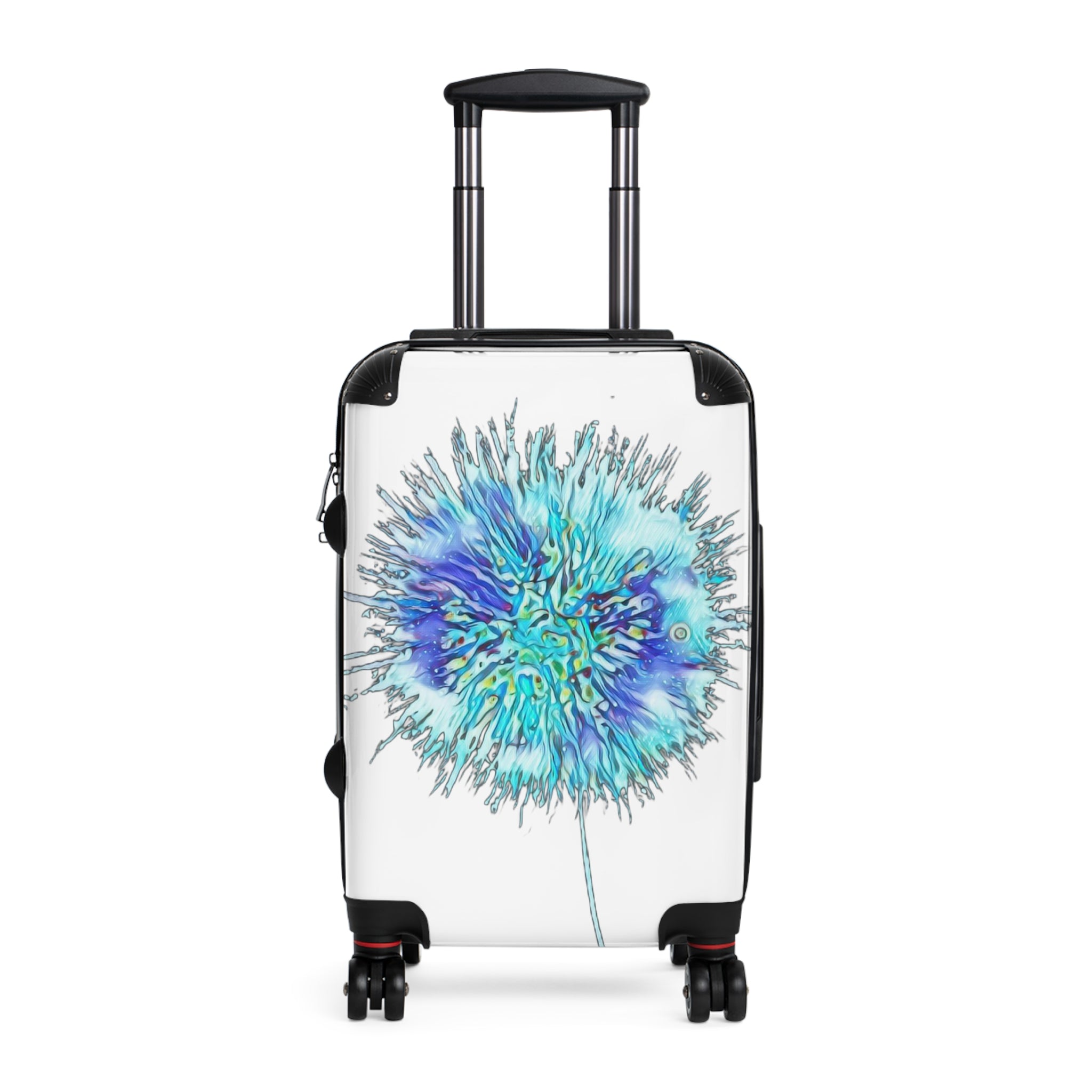 Suitcase — Blue Burst Floral Carry-On Luggage