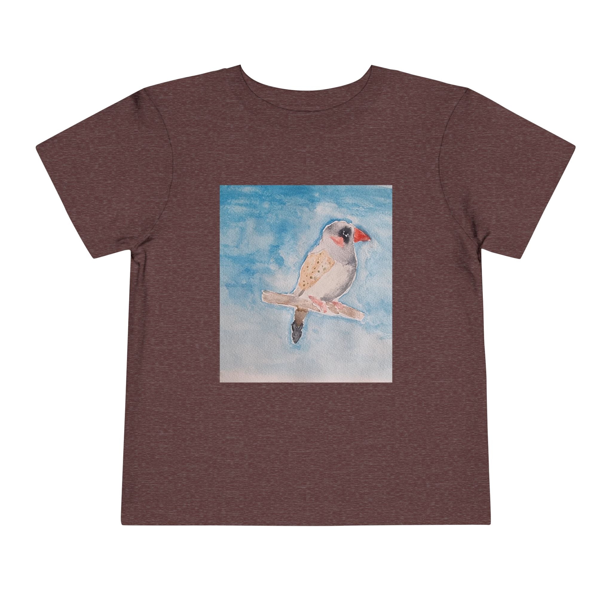 Zebra Finch Watercolor Toddler Tee