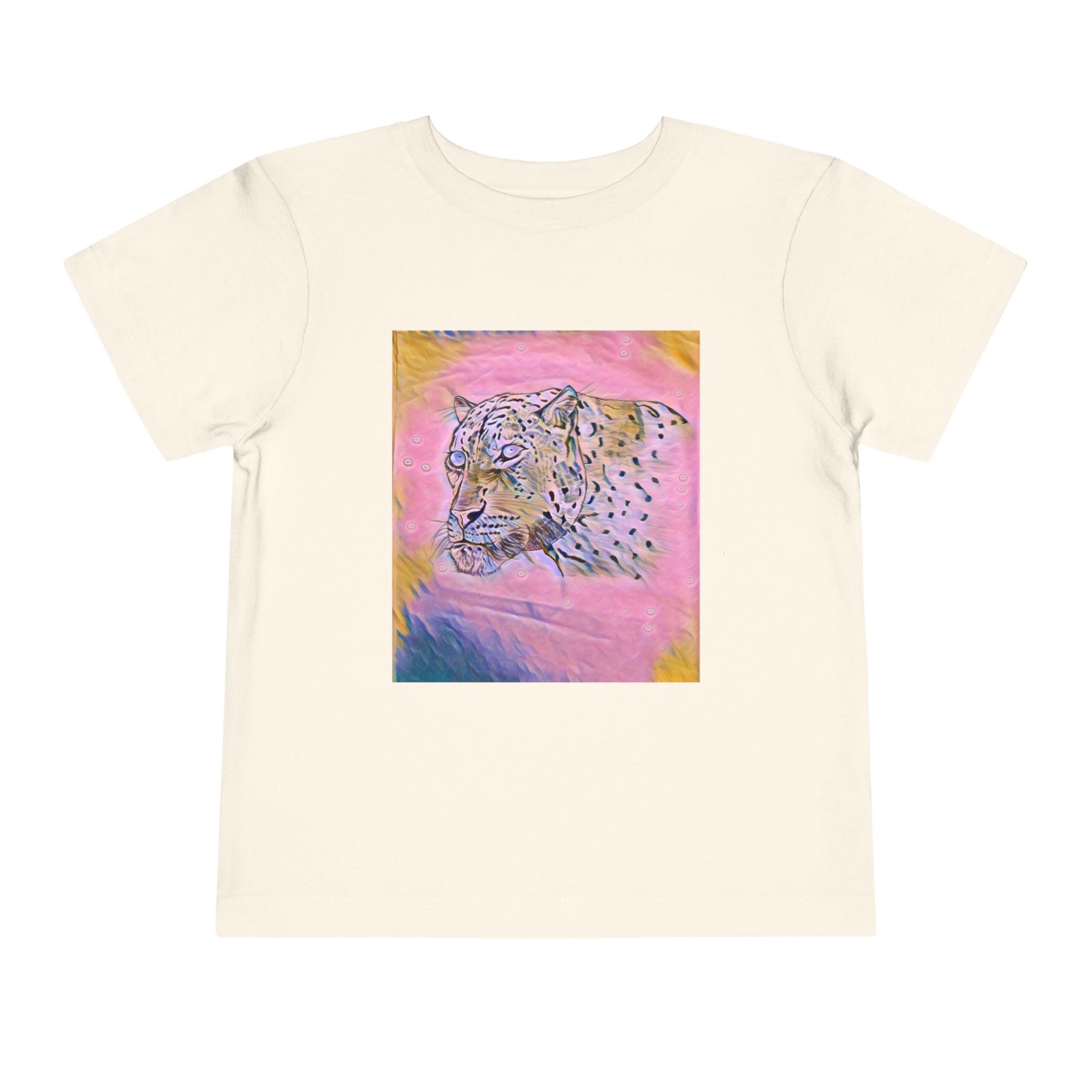Leopard Portrait in pink Kids T-Shirt