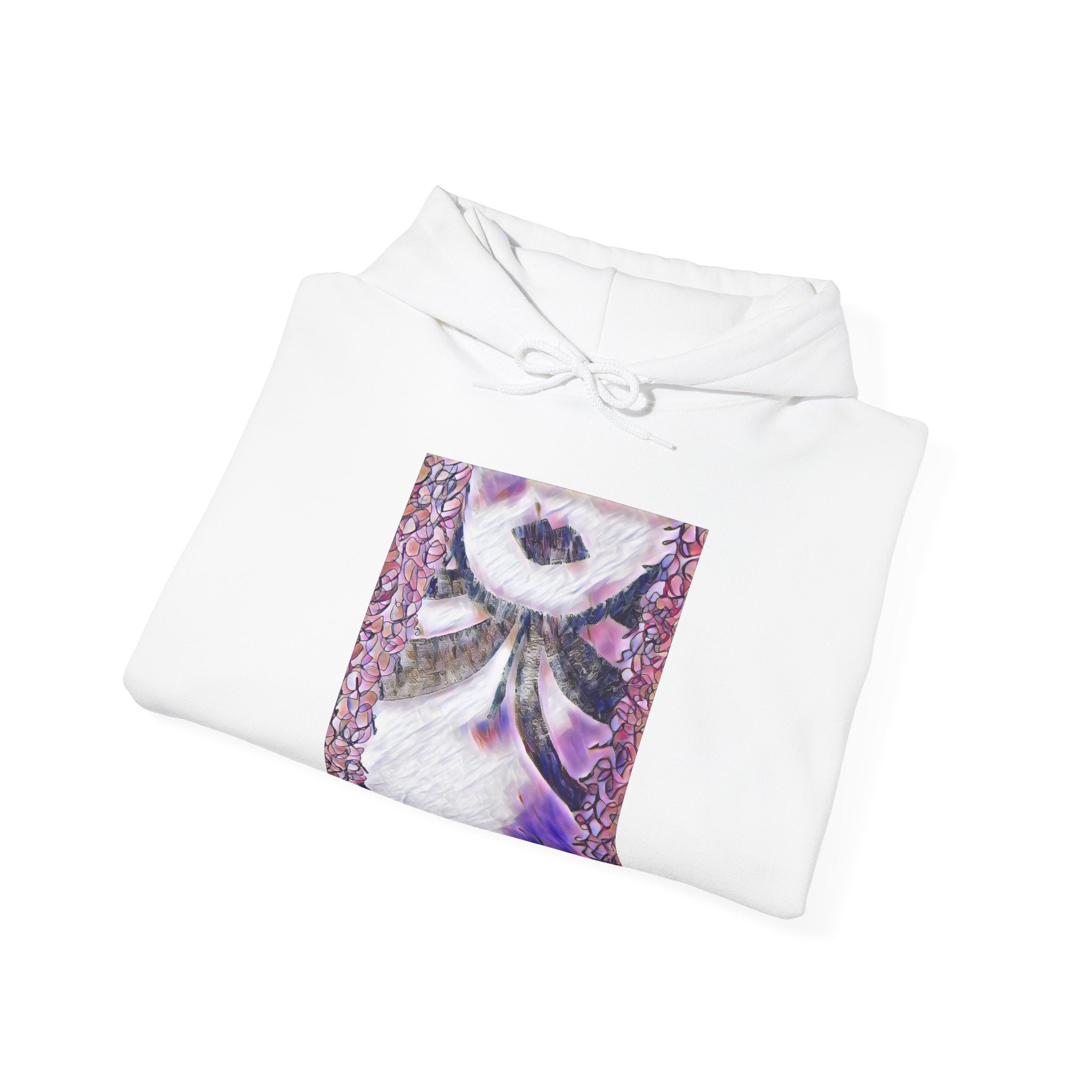 Purple half Lady Portrait Hoodie — Sweatshirt