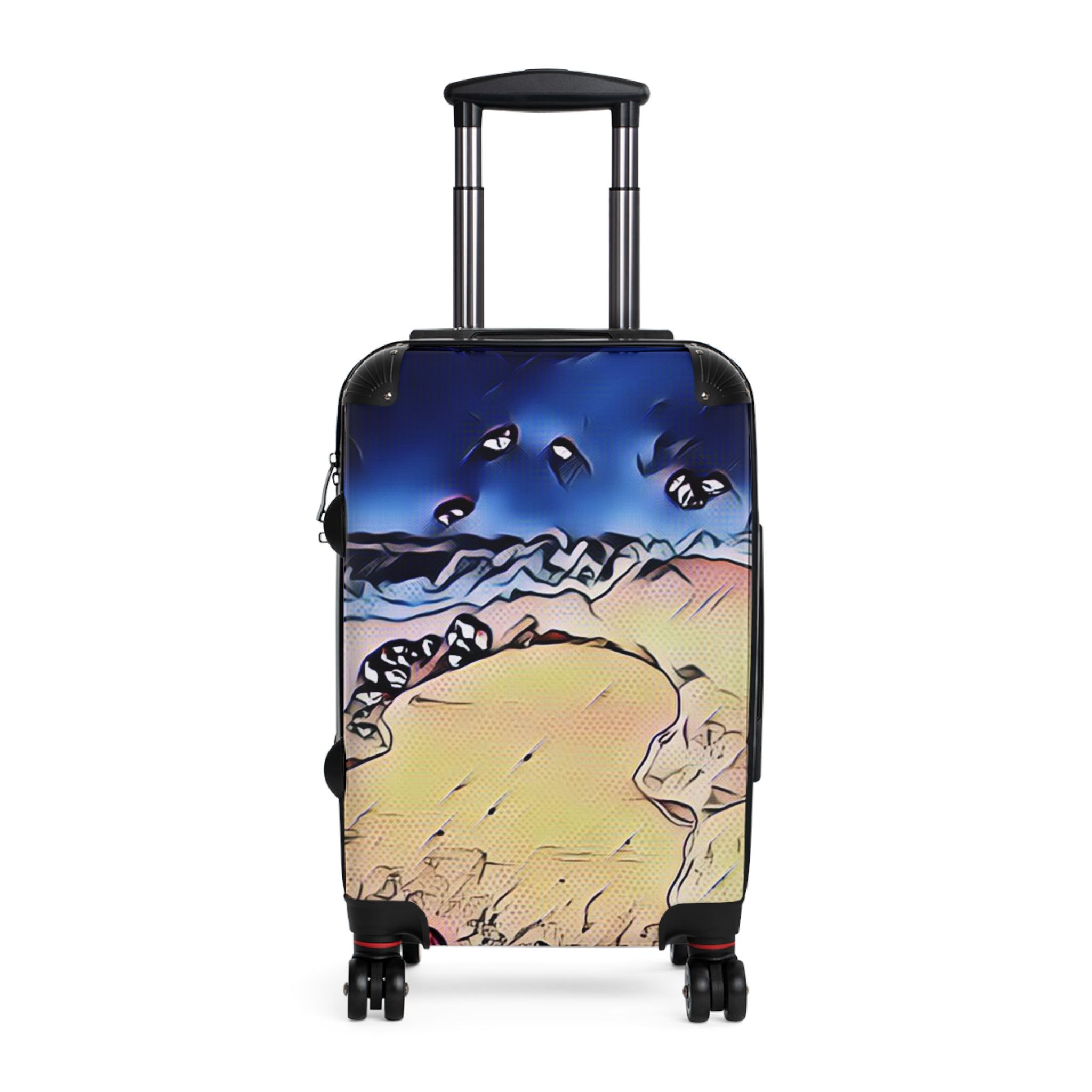 Beach Sunset Carry-On Suitcase - Stylized Coastal Luggage Cover