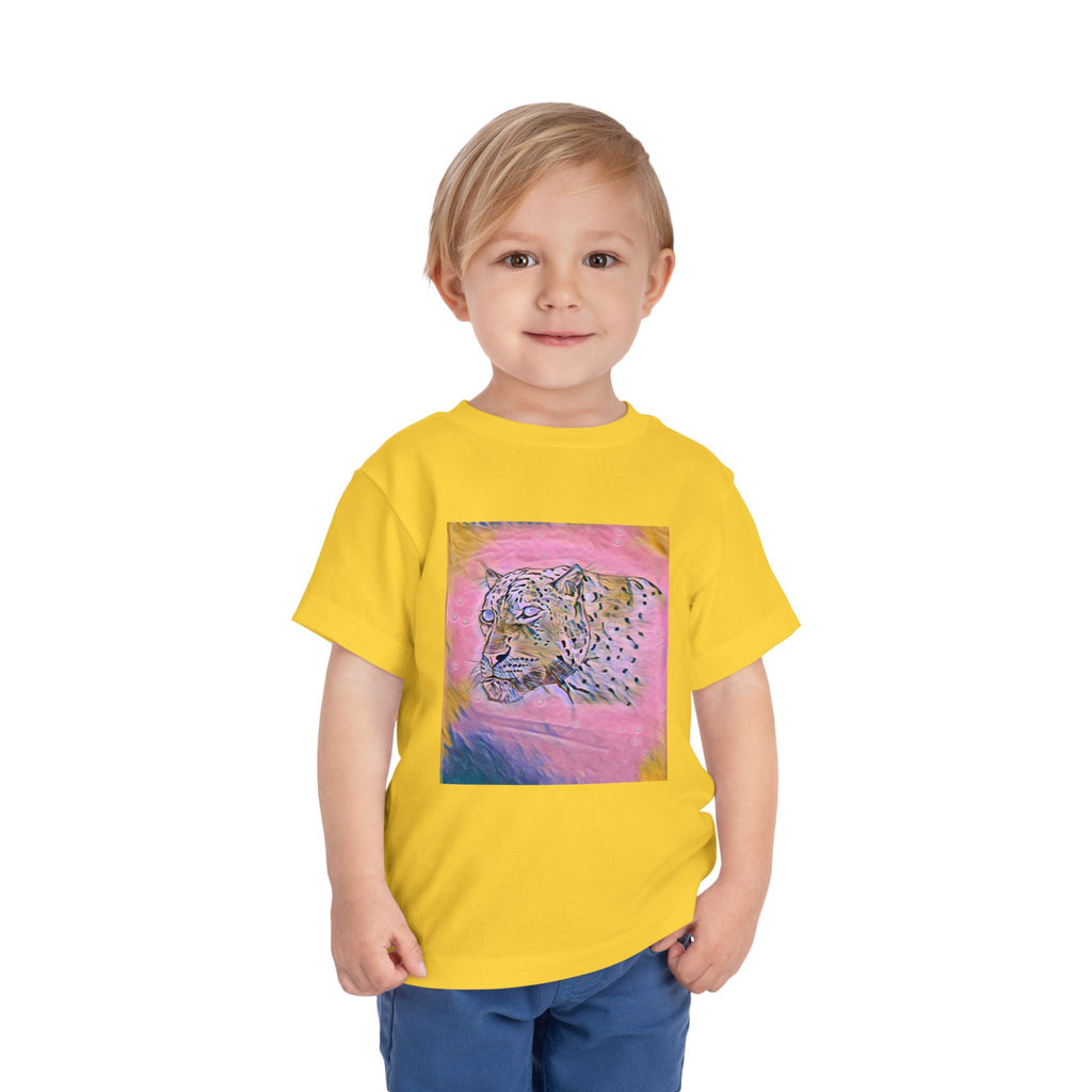 Leopard Portrait in pink Kids T-Shirt