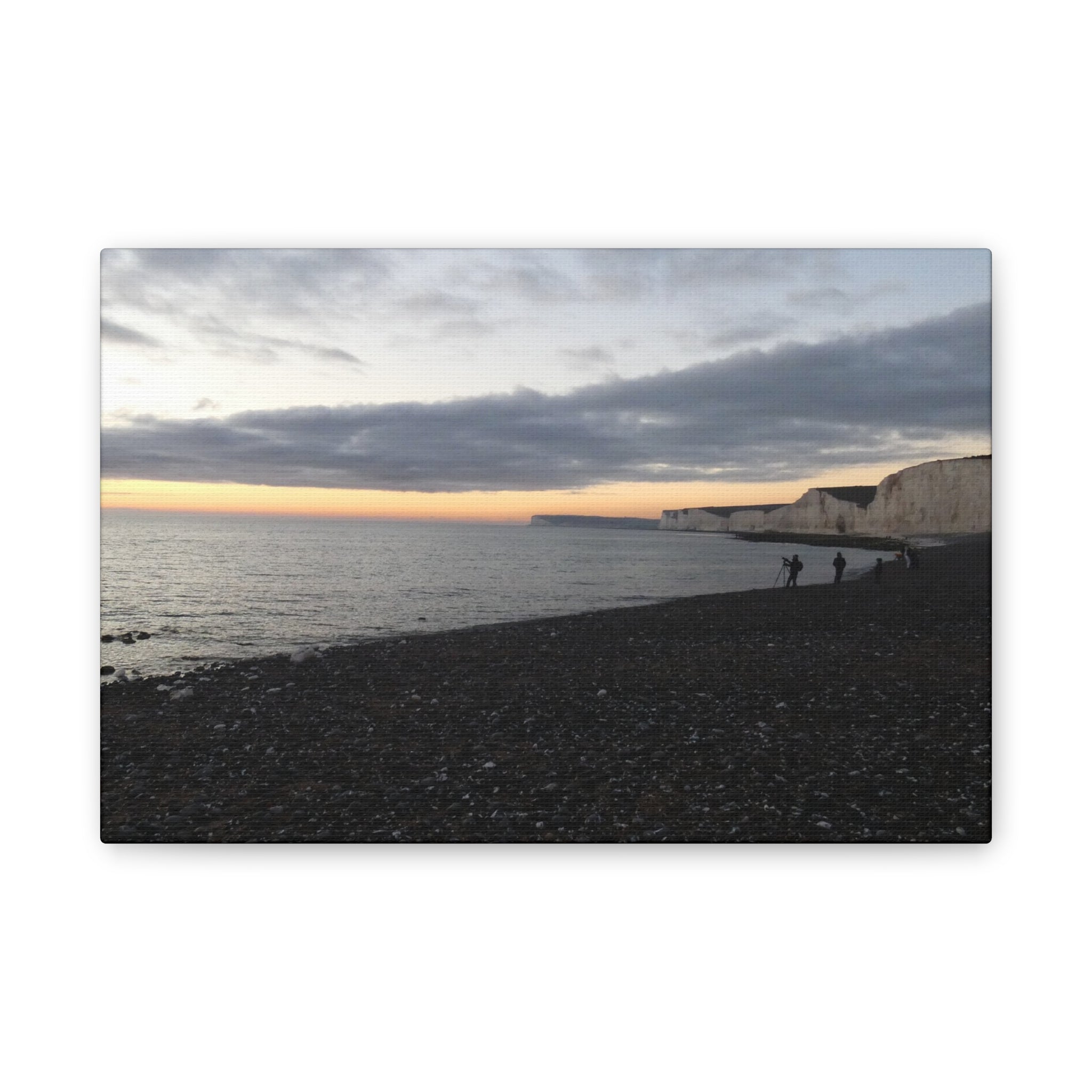 Coastal Sunset at Beachy Head Canvas Print — Seaside Cliffscape Wall Art